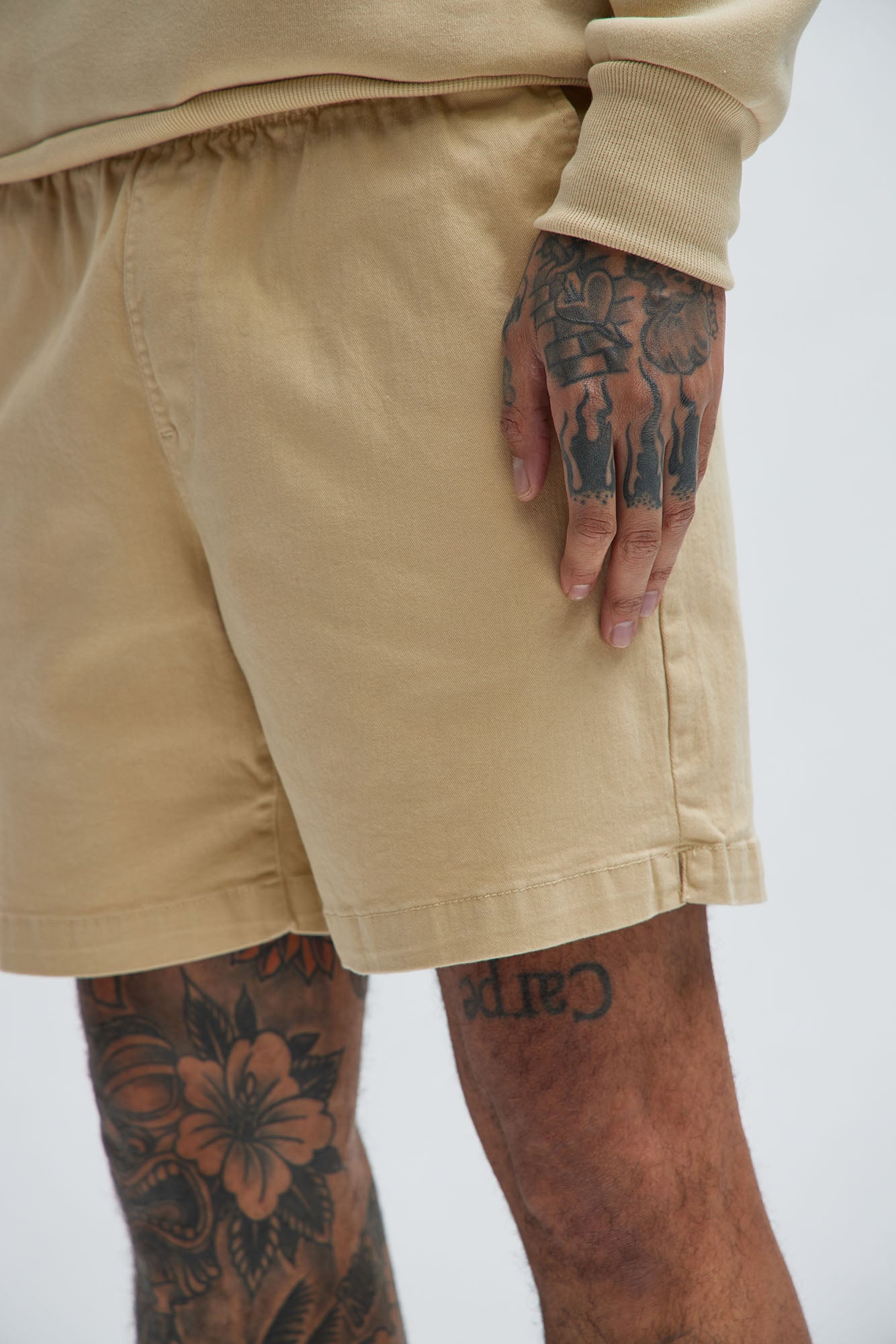 Twill Volley Shorts - Khaki - Image 3
