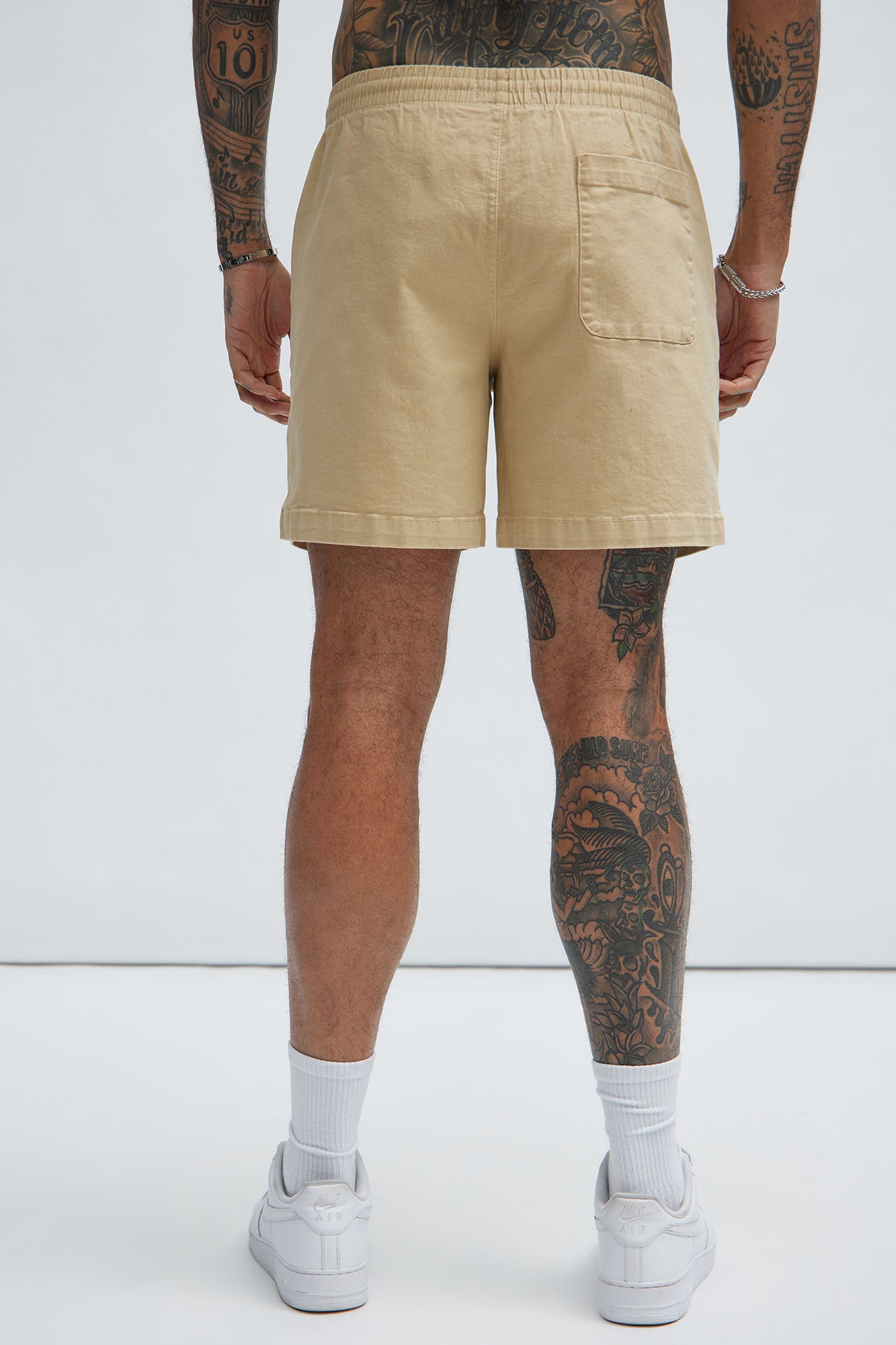 Twill Volley Shorts - Khaki - Image 5