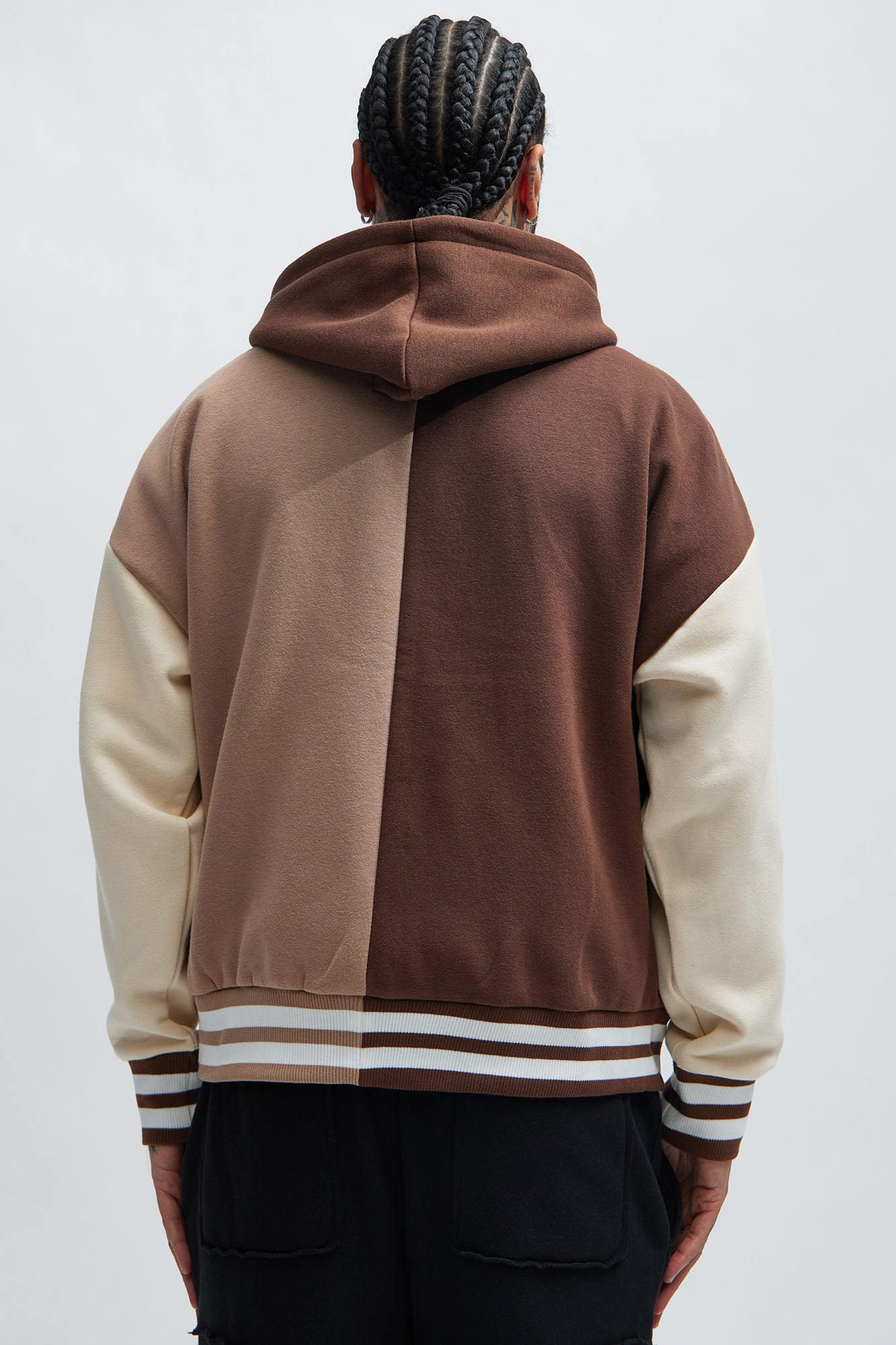 XX Varsity Zip Up Hoodie - Brown - Image 4