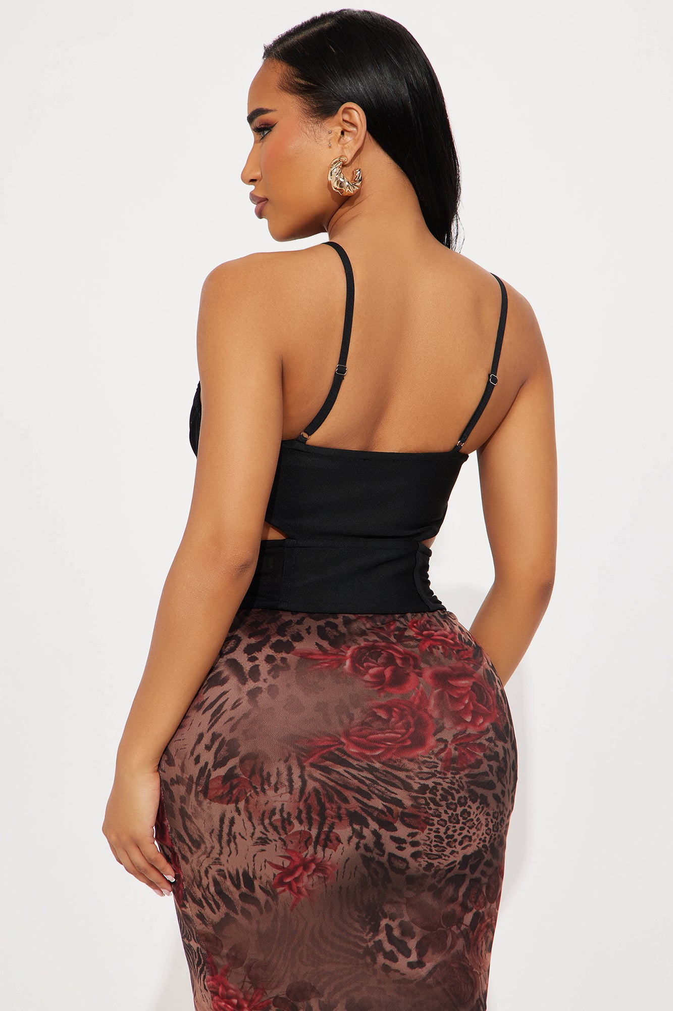 Turn It Babe Bandage Corset Top - Black - Image 3