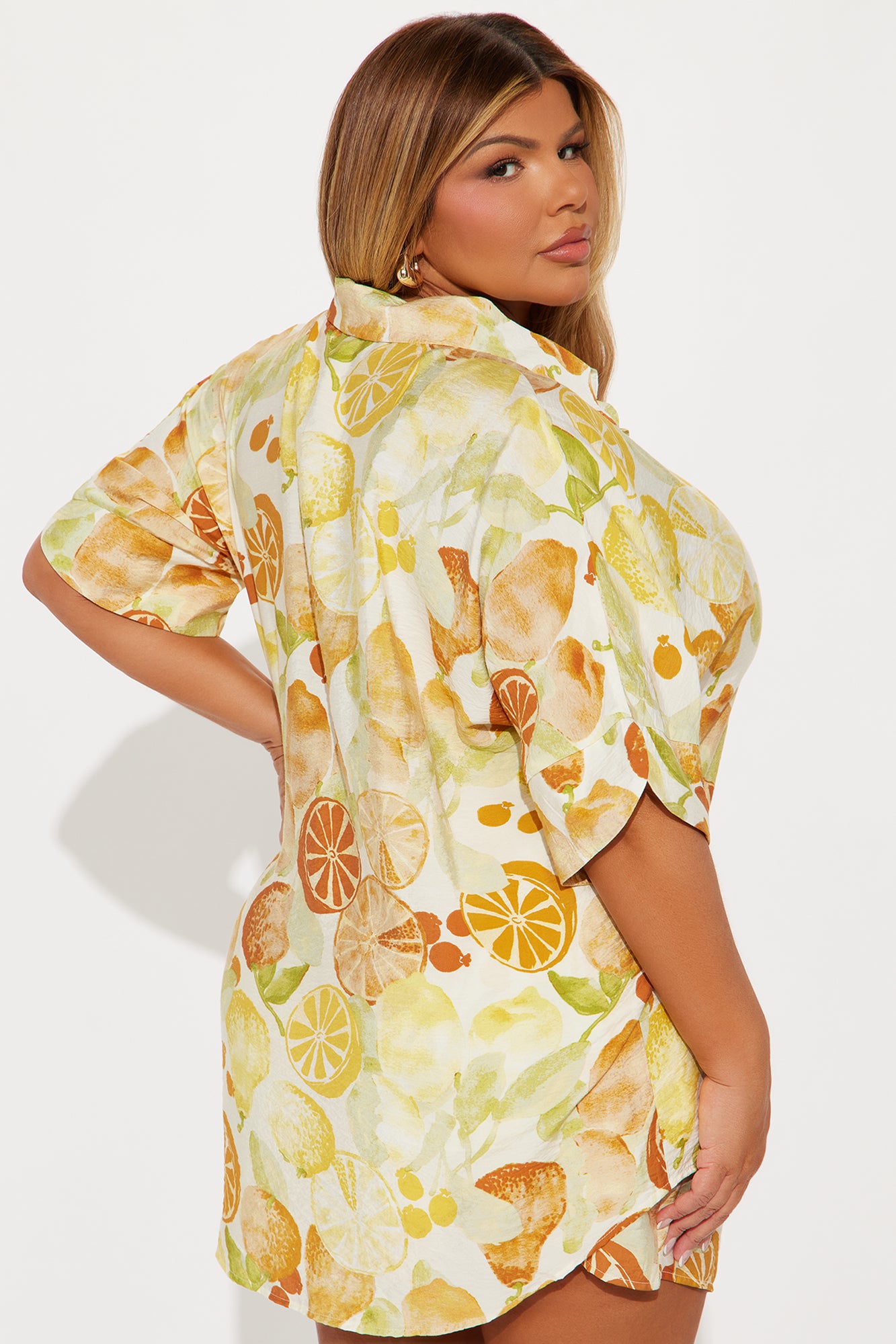 Citrus Charm Short Set - Yellow/combo - Image 6