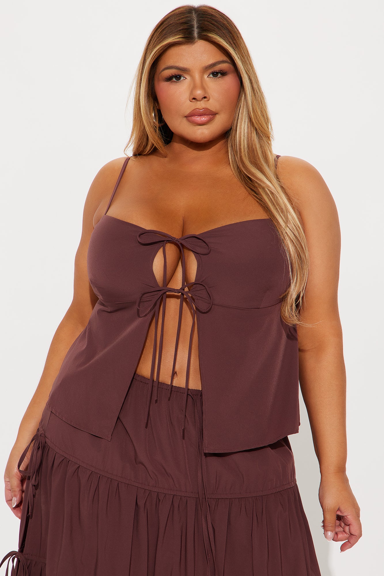 The Amelia Maxi Skirt Set - Brown - Image 6