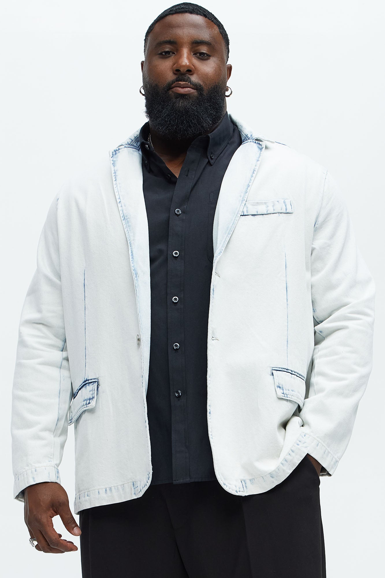 Congreve Denim Blazer - Light Wash - Image 6