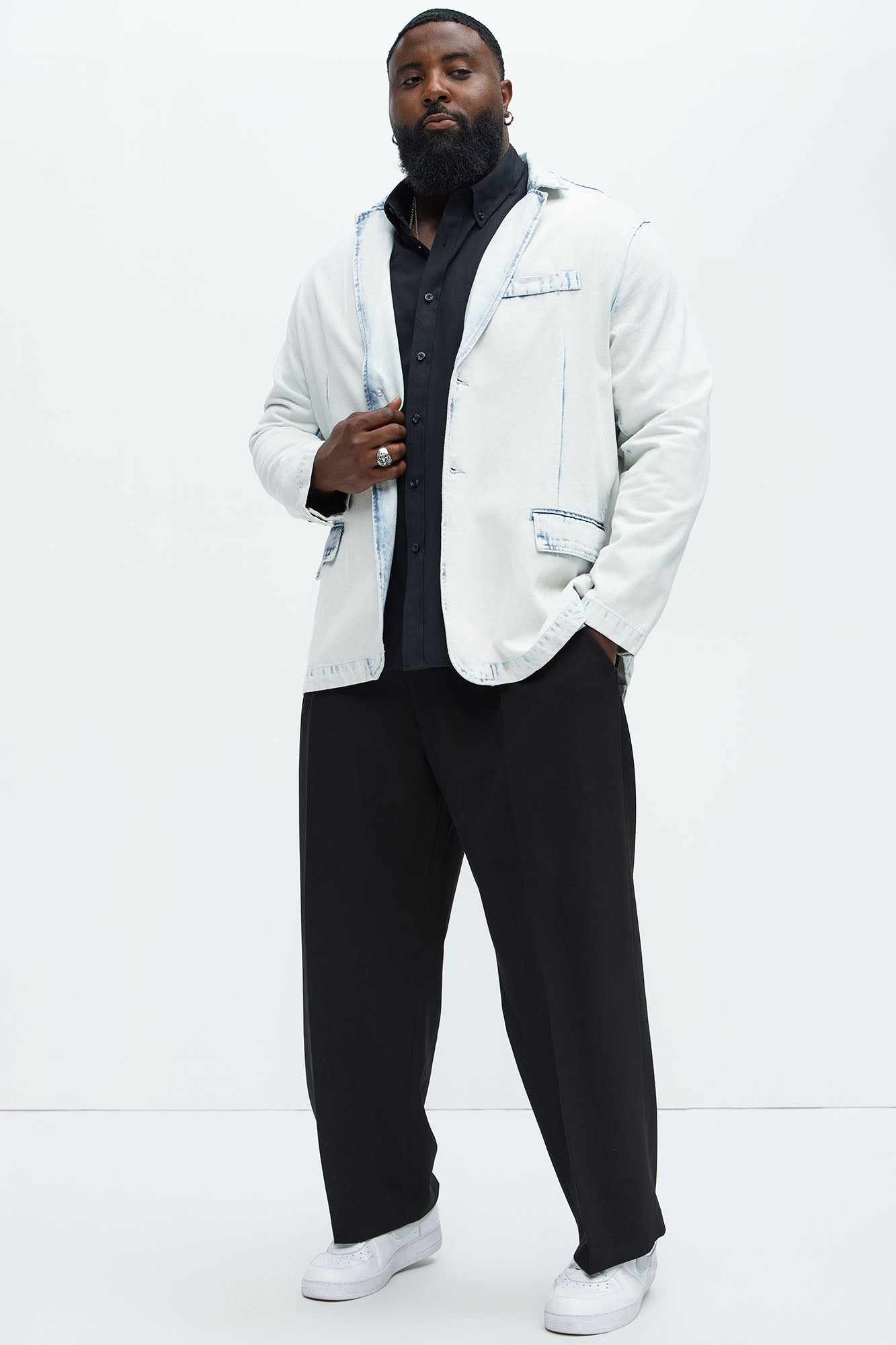 Congreve Denim Blazer - Light Wash - Image 7