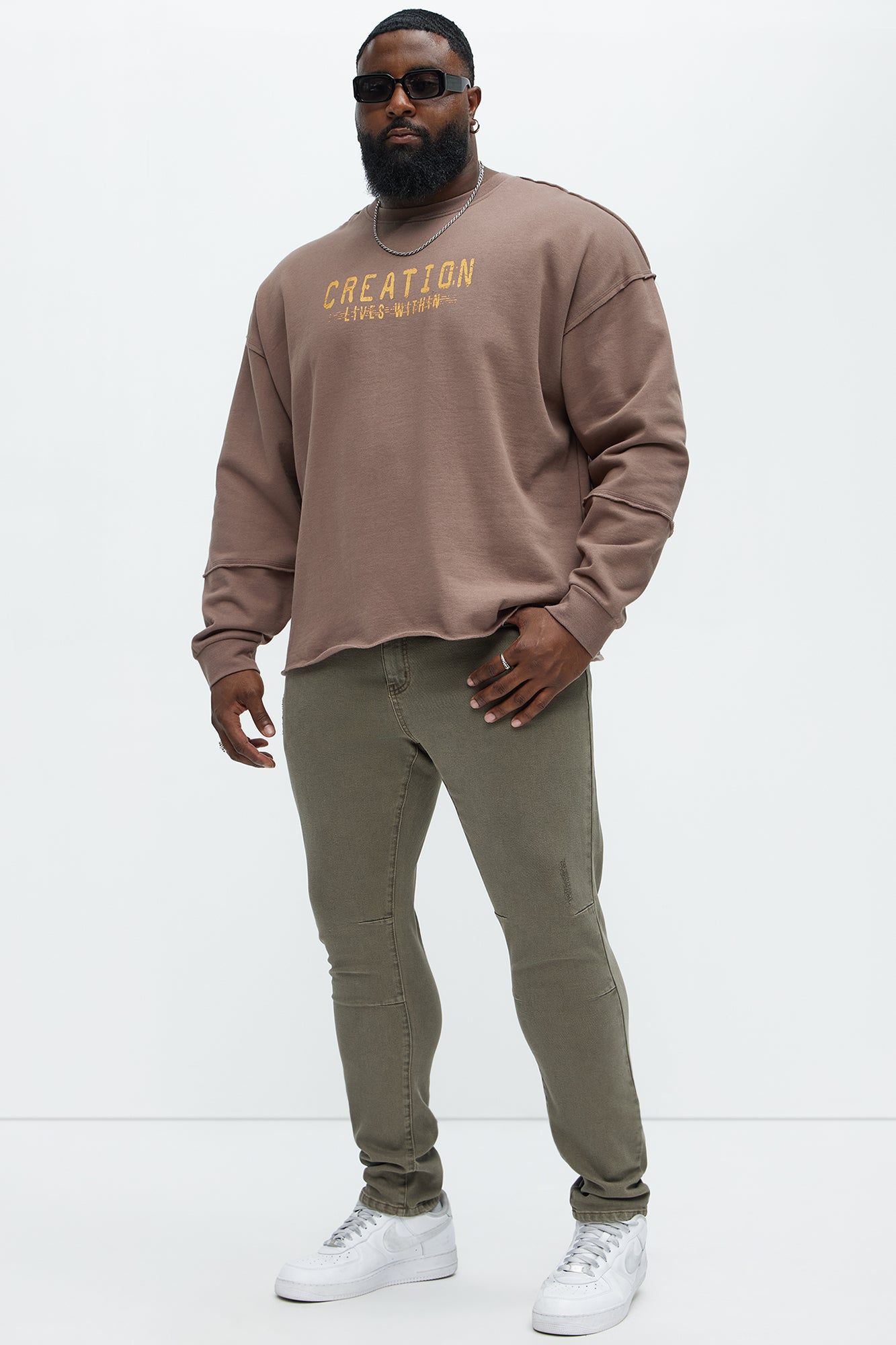 Get Clever Skinny Jeans - Brown - Image 7