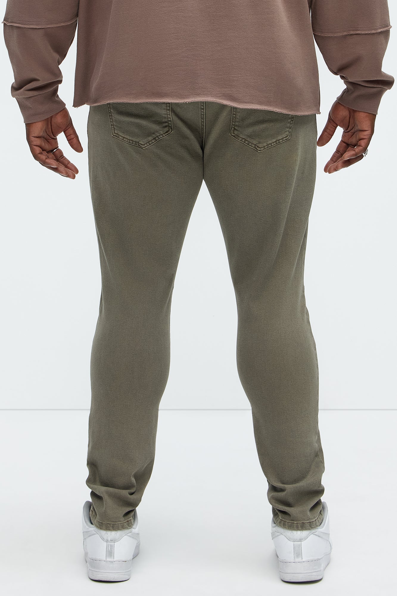 Get Clever Skinny Jeans - Brown - Image 9