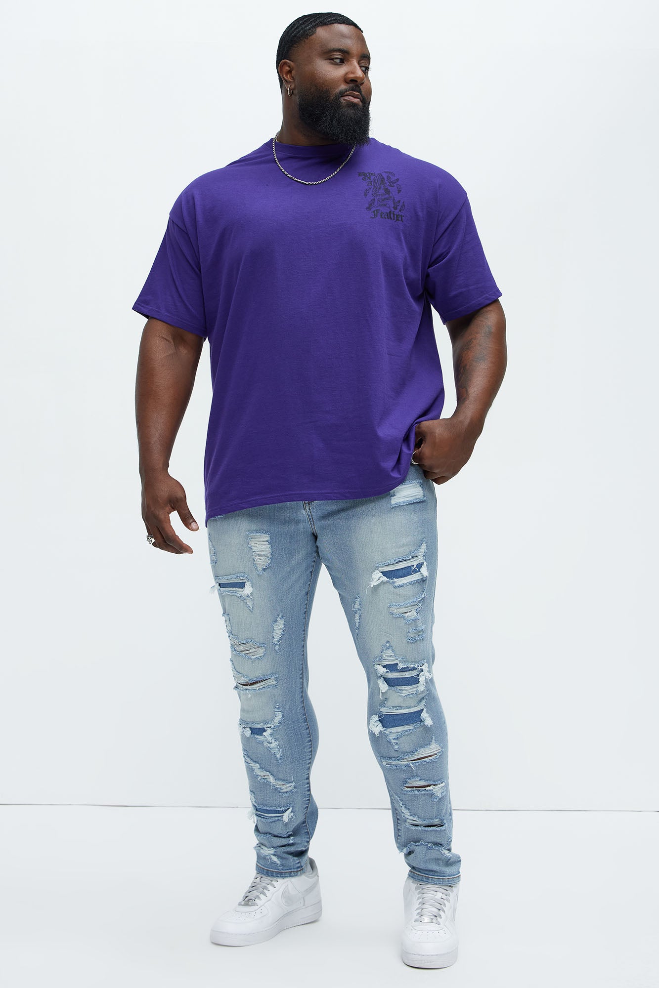 Through It Ripped Skinny Jeans - Vintage Blue Wash - Image 7