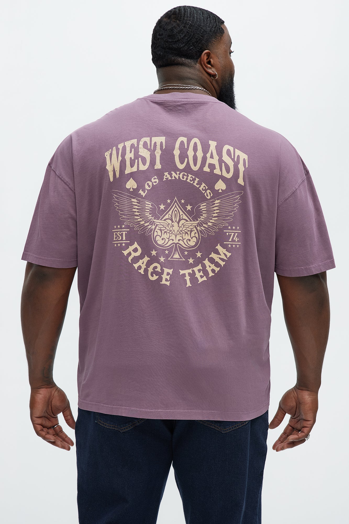West Coast Race Team Oversized Short Sleeve Tee - Purple - Image 6