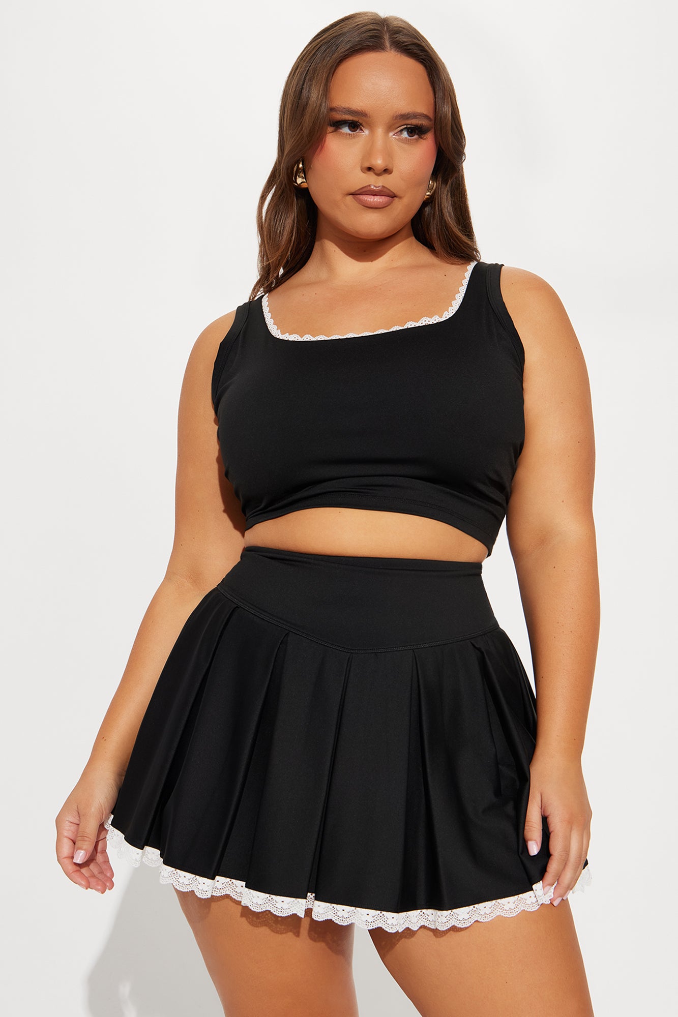 Natalie Active Skirt Set - Black - Image 5