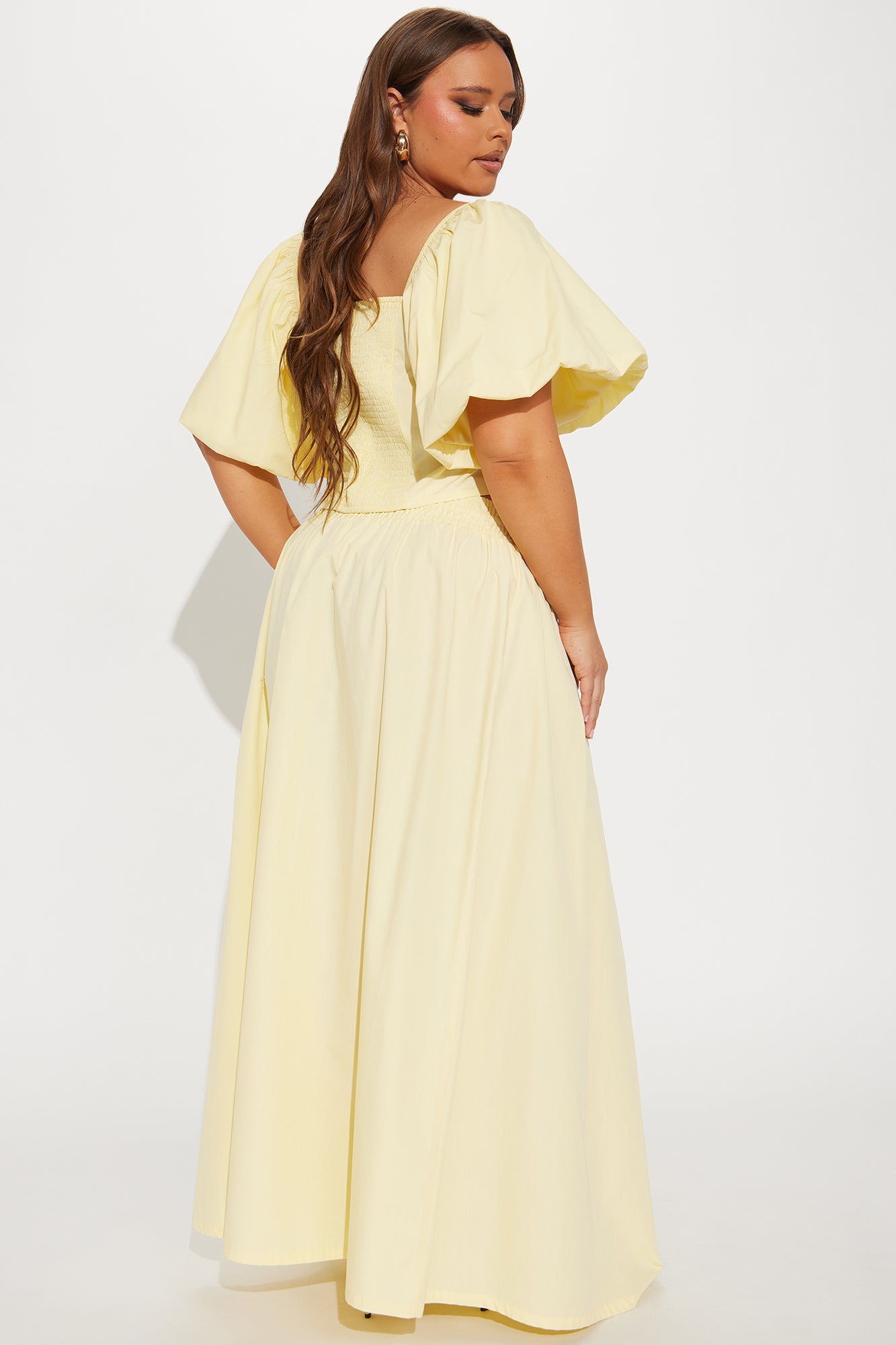 Let's Runaway Together Midi Skirt Set - Yellow - Image 6