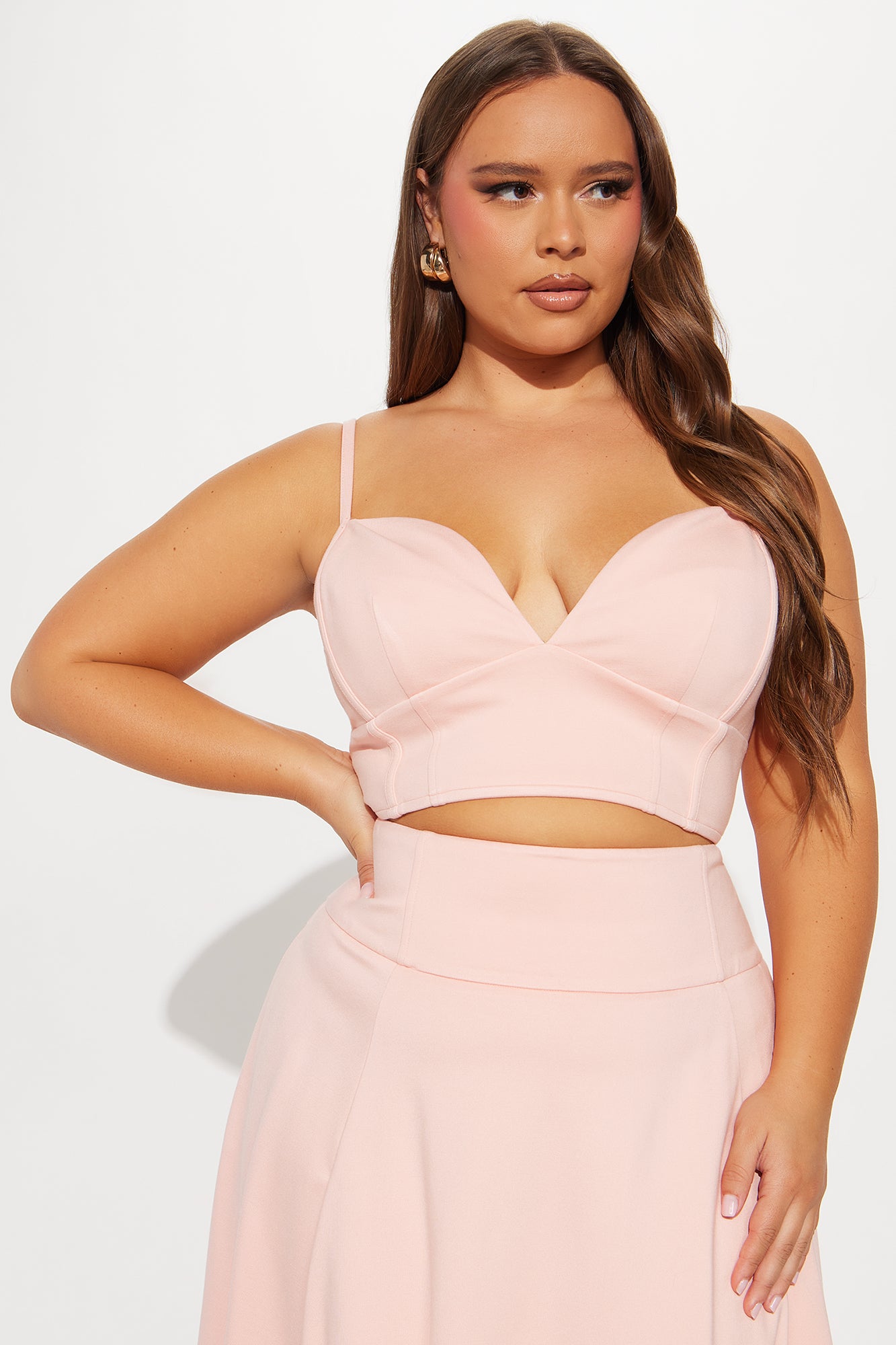 Bubbly Nights Midi Skirt Set - Pink - Image 5