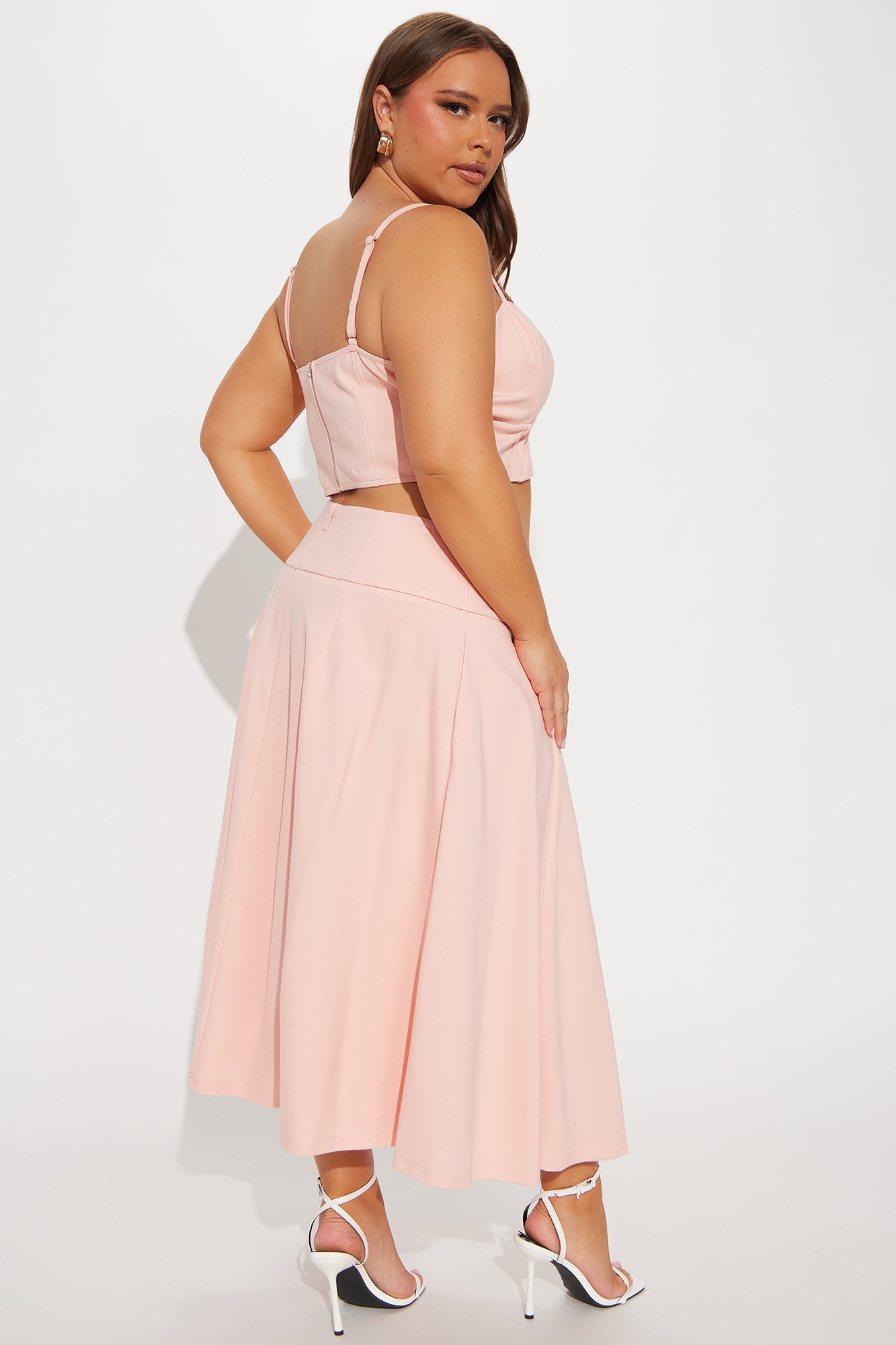 Bubbly Nights Midi Skirt Set - Pink - Image 6
