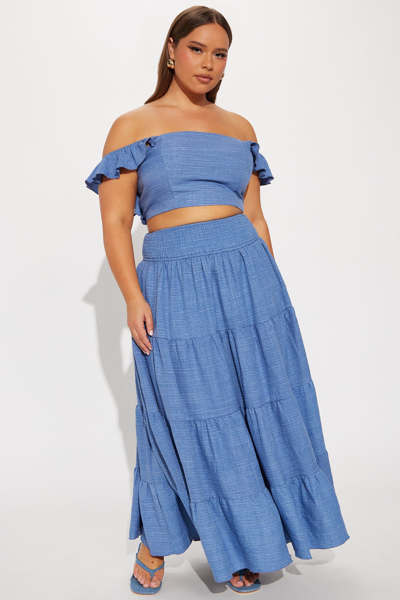 With You Maxi Skirt Set - Blue - Image 4