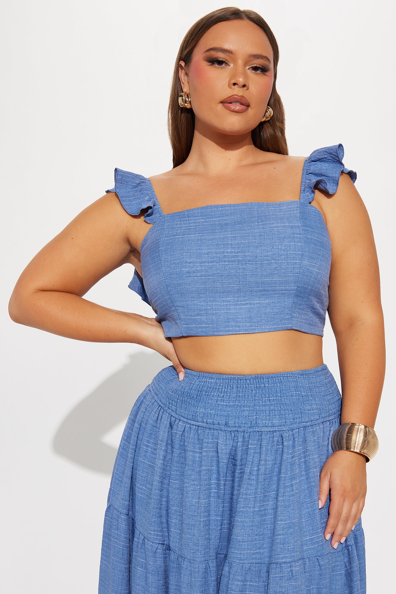 With You Maxi Skirt Set - Blue - Image 5