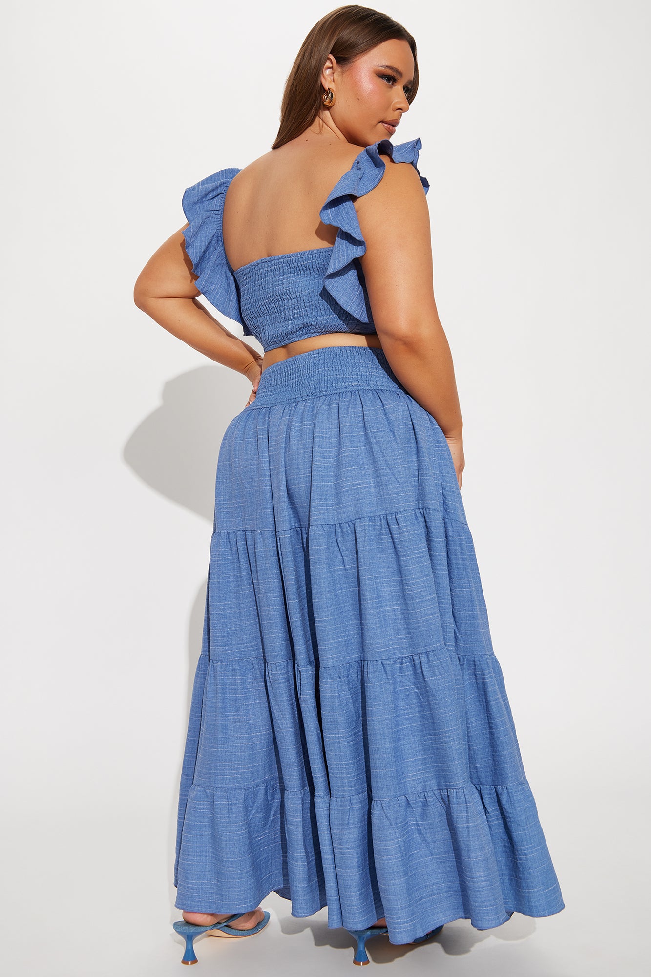 With You Maxi Skirt Set - Blue - Image 6