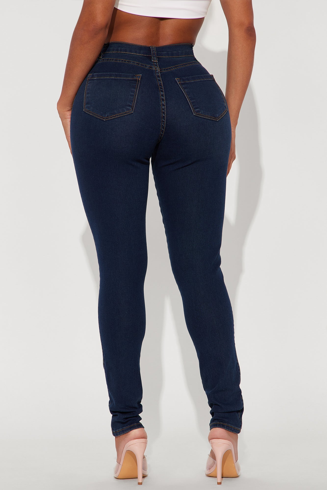 Colette Classic High Rise Skinny Jeans - Dark Denim - Image 3