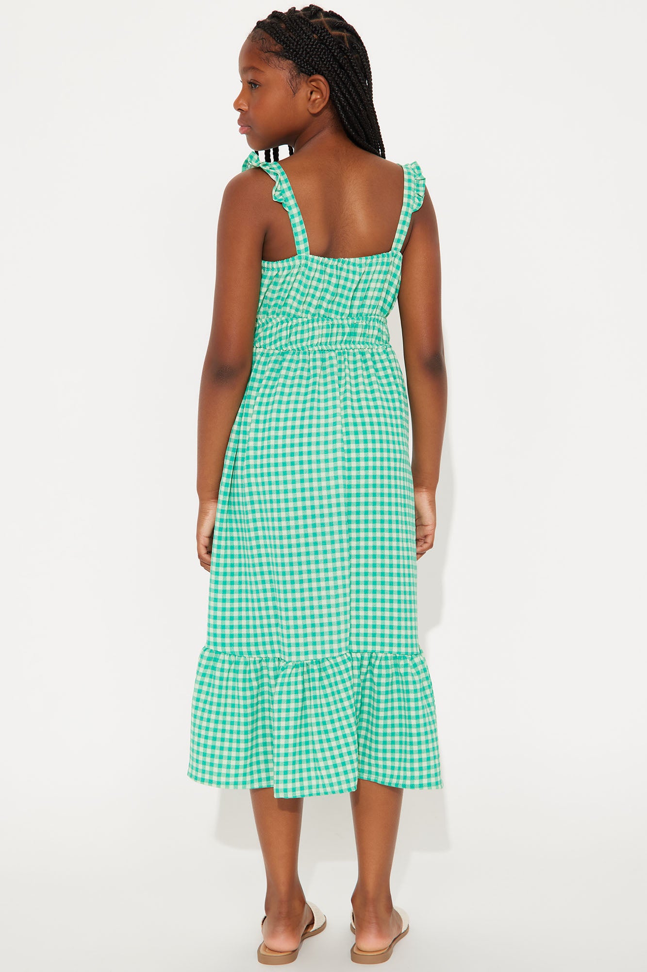Mini As The Flowers Bloom Midi Dress - Green - Image 3