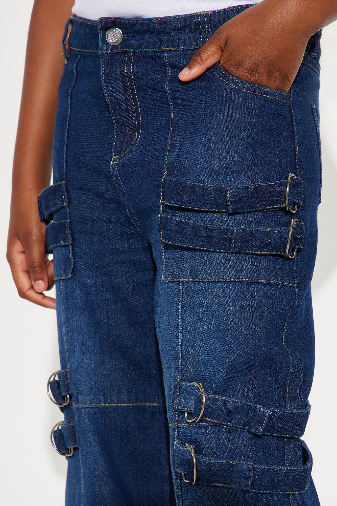 Mini Totally Built For This Cargo Jean - Dark Wash - Image 3