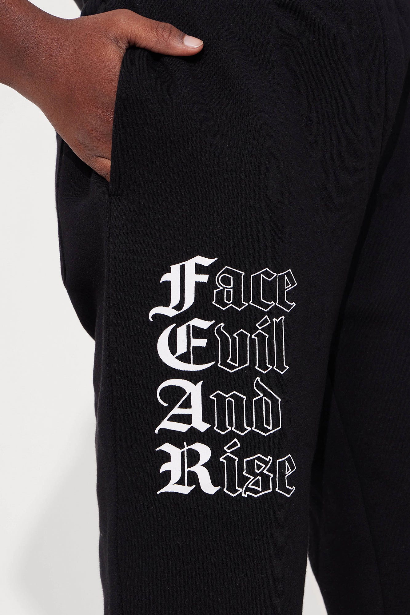 Mini Tyson Fear Straight Sweatpants - Black - Image 3