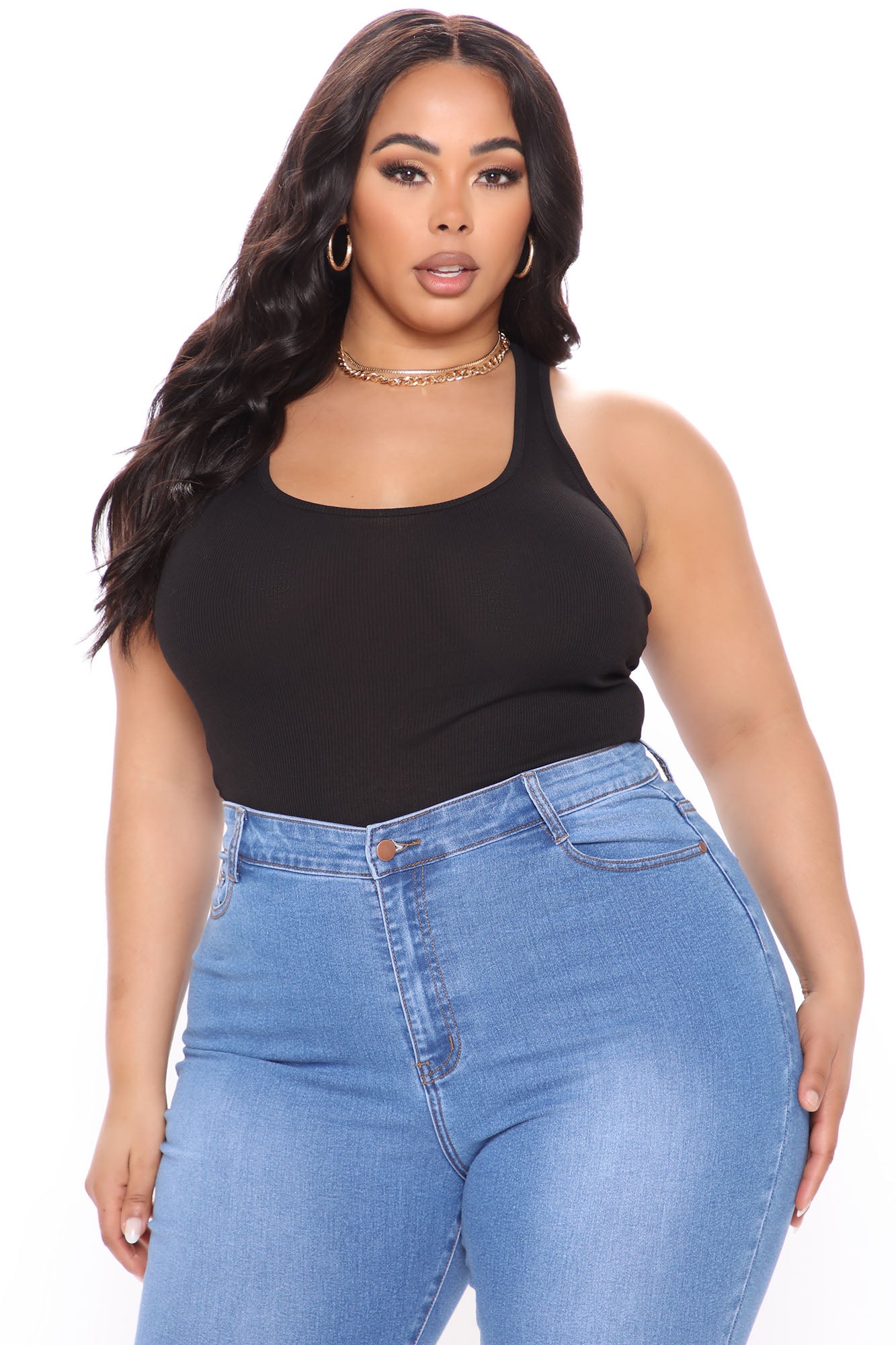 Essential Racer Back Tank Top - Black - Image 4