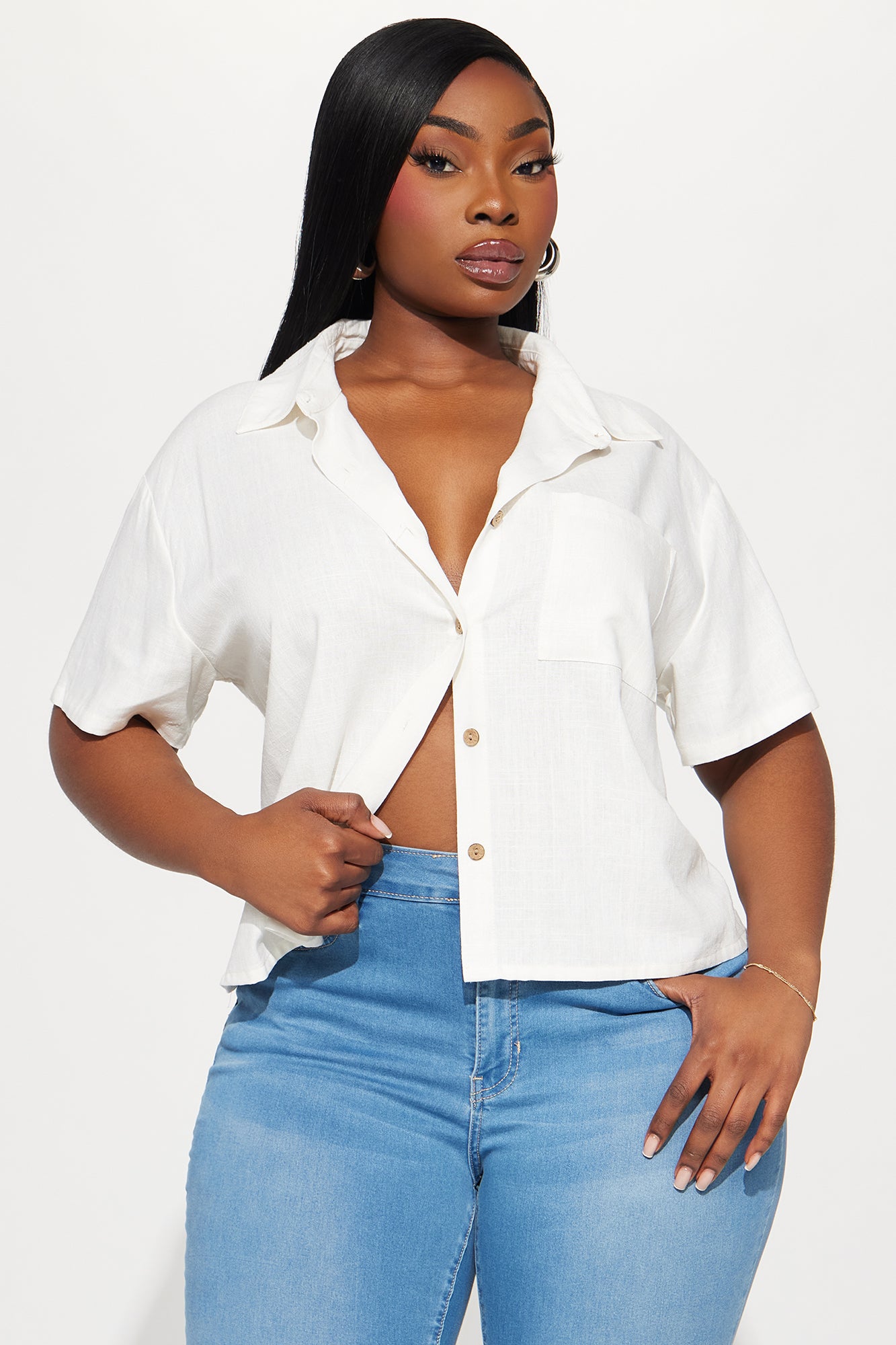 Just Another Day Linen Shirt - Off White - Image 5