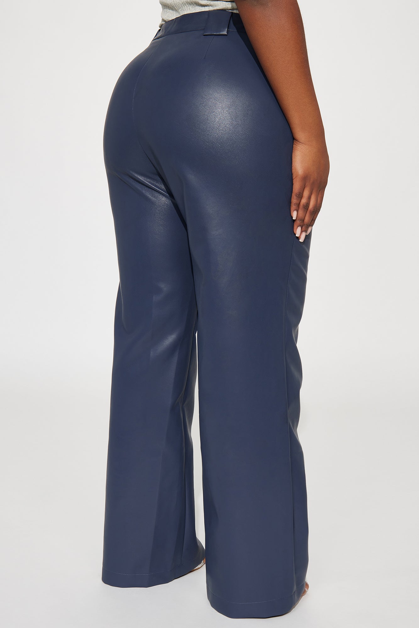 Tailored For You Faux Leather Pant - Navy - Image 6