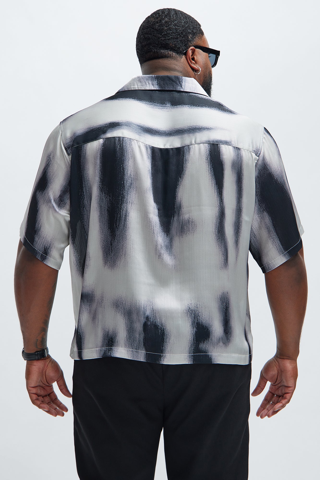 Grunge Painted Boxy Shirt - Cream/combo - Image 6