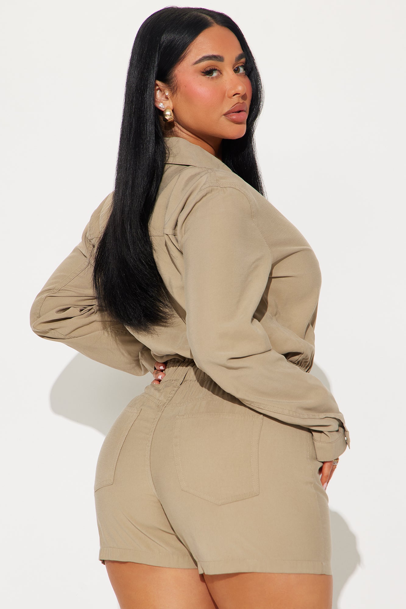 Into You Romper - Khaki - Image 3