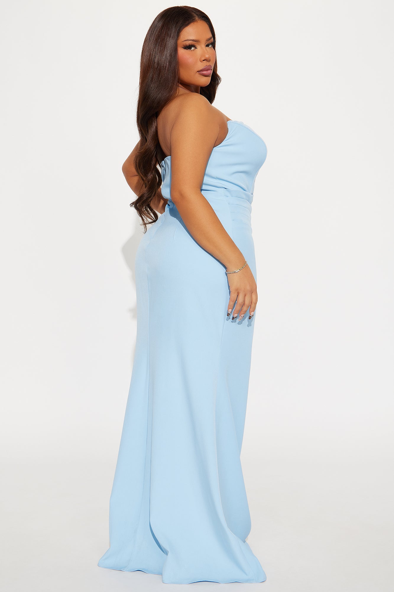 Emily Corset Top Maxi Dress - Light Blue - Image 7