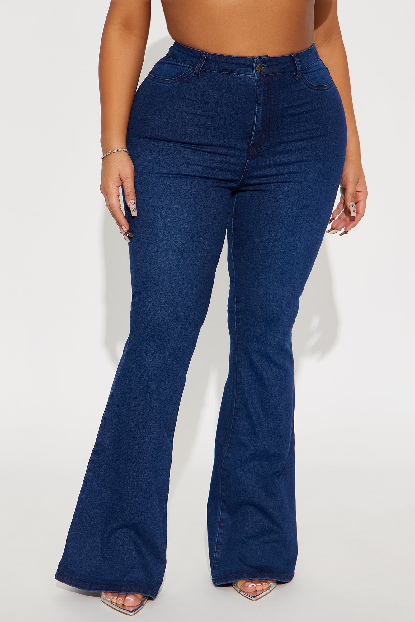 Coastal High Rise Flare Jeans - Dark Wash - Image 5