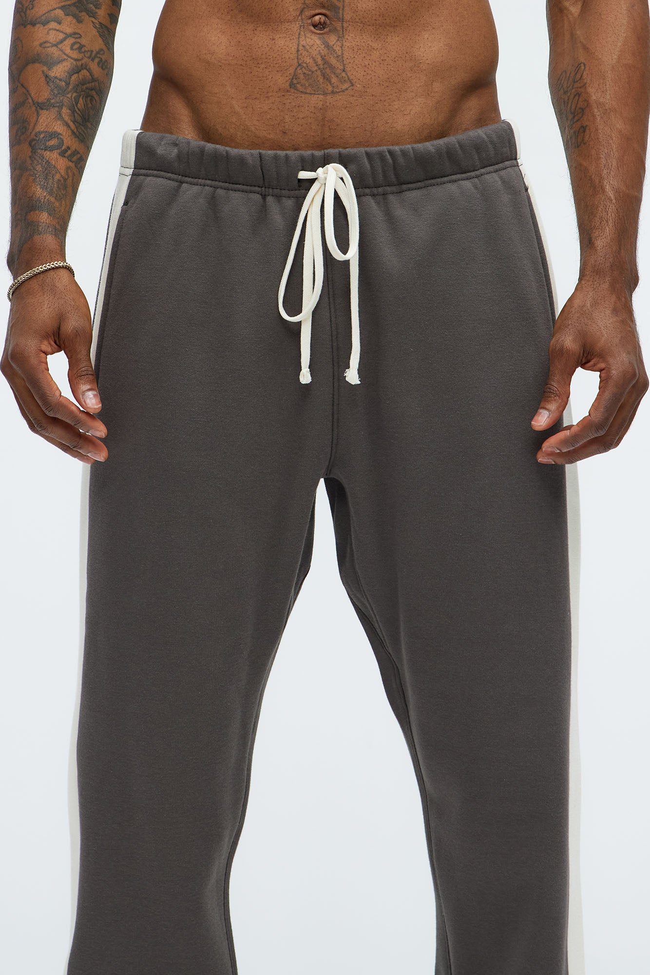 Tyson Heavyweight Striped Jogger - Olive - Image 4