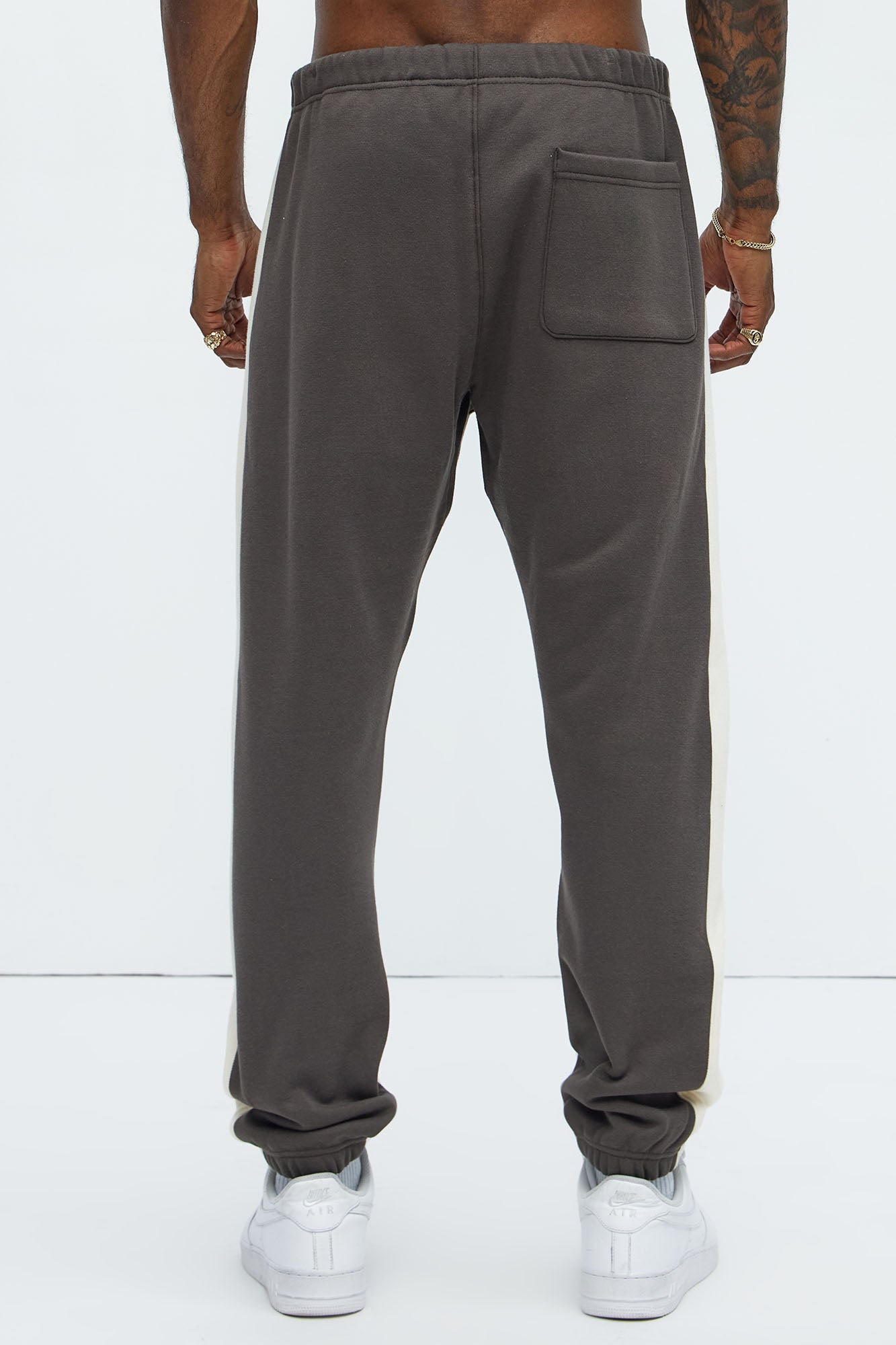 Tyson Heavyweight Striped Jogger - Olive - Image 6