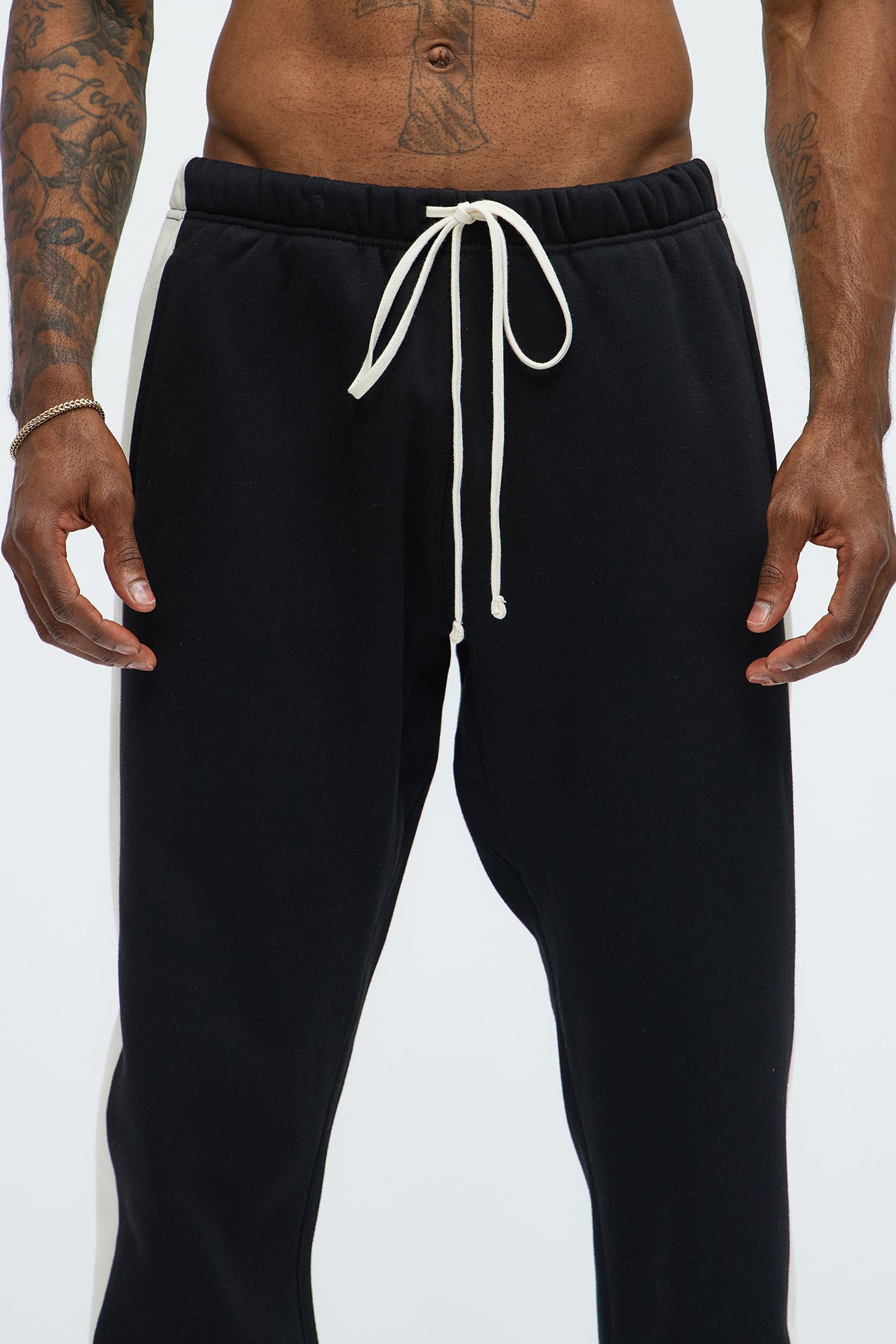 Tyson Heavyweight Striped Jogger - Black - Image 4