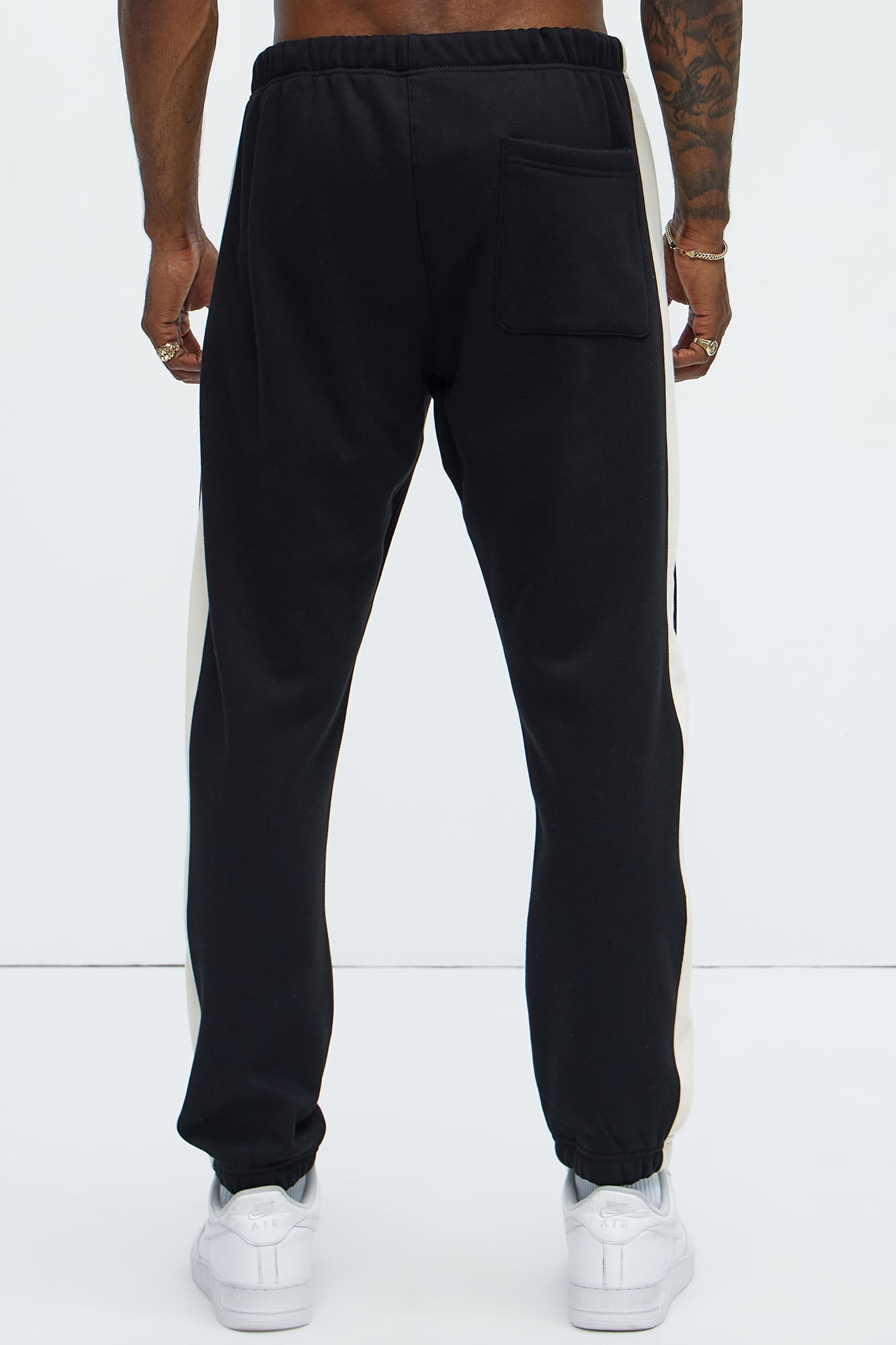 Tyson Heavyweight Striped Jogger - Black - Image 6