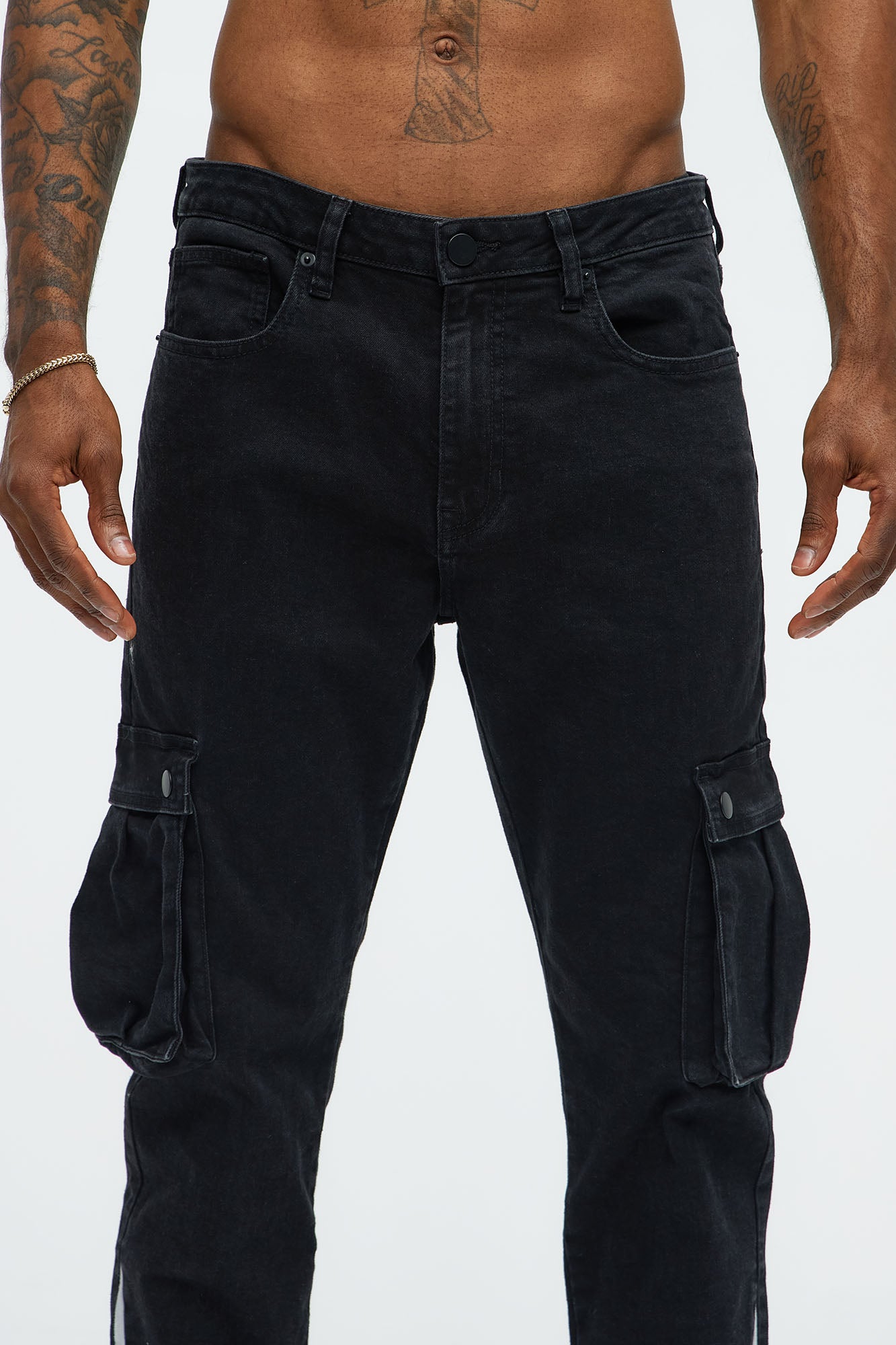 Carried Cargo Slim Jeans - Black - Image 3