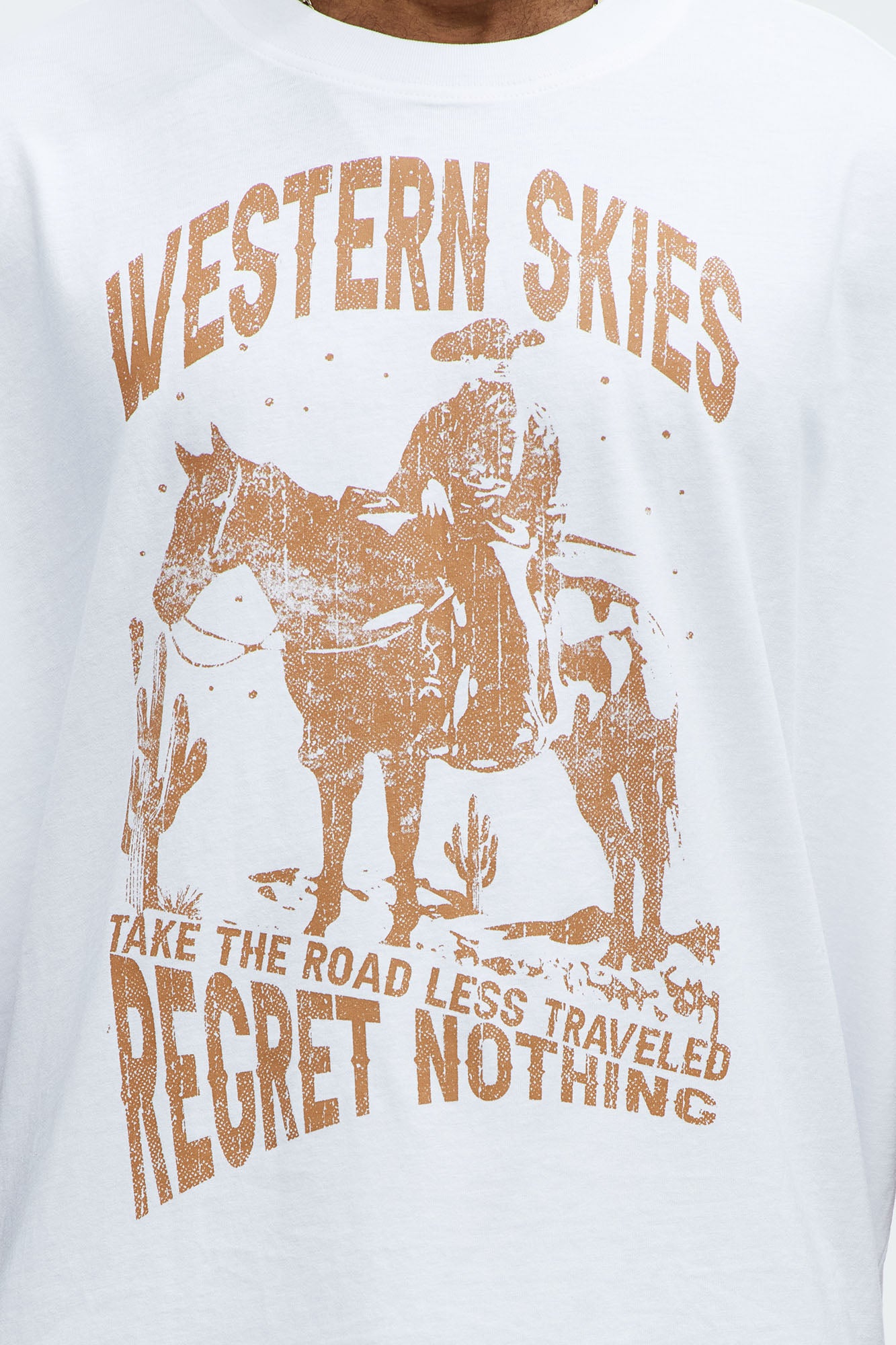 Western Skies Oversized Short Sleeve Tee - White - Image 3