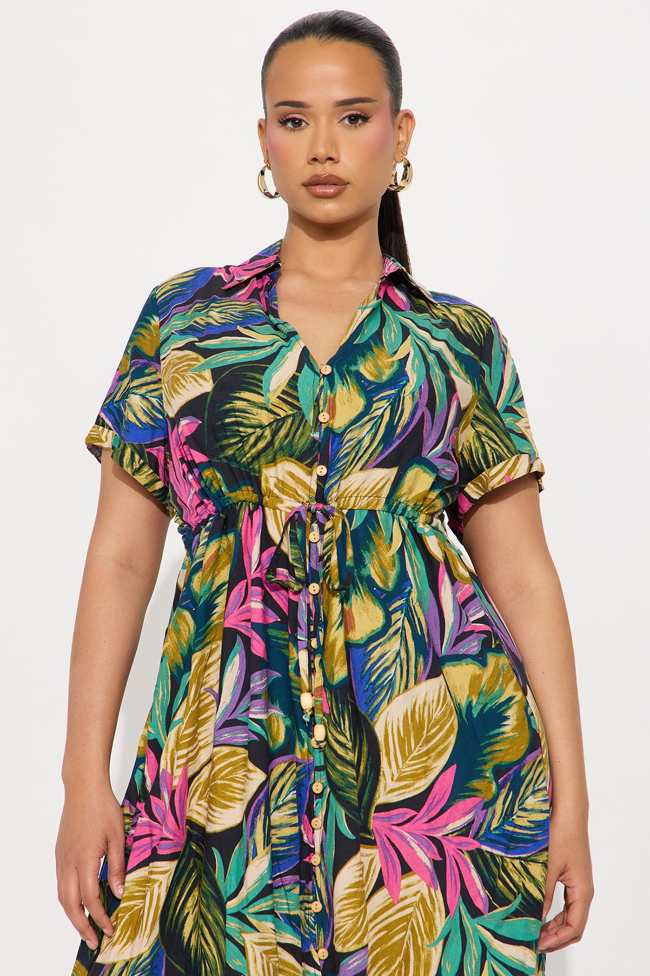 Blair Maxi Shirt Dress - Multi Color - Image 5