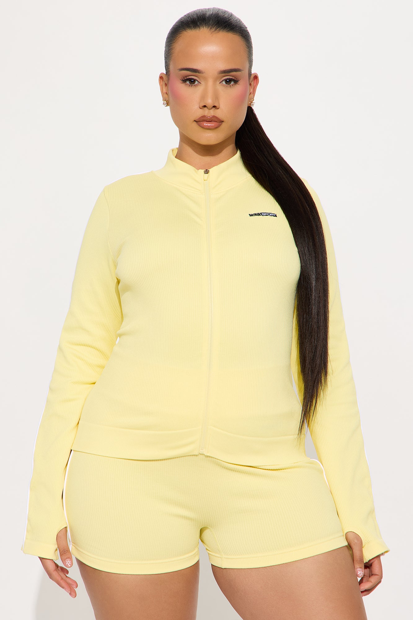 Court Cutie Effortless Seamless Active Jacket - Butter Yellow - Image 5