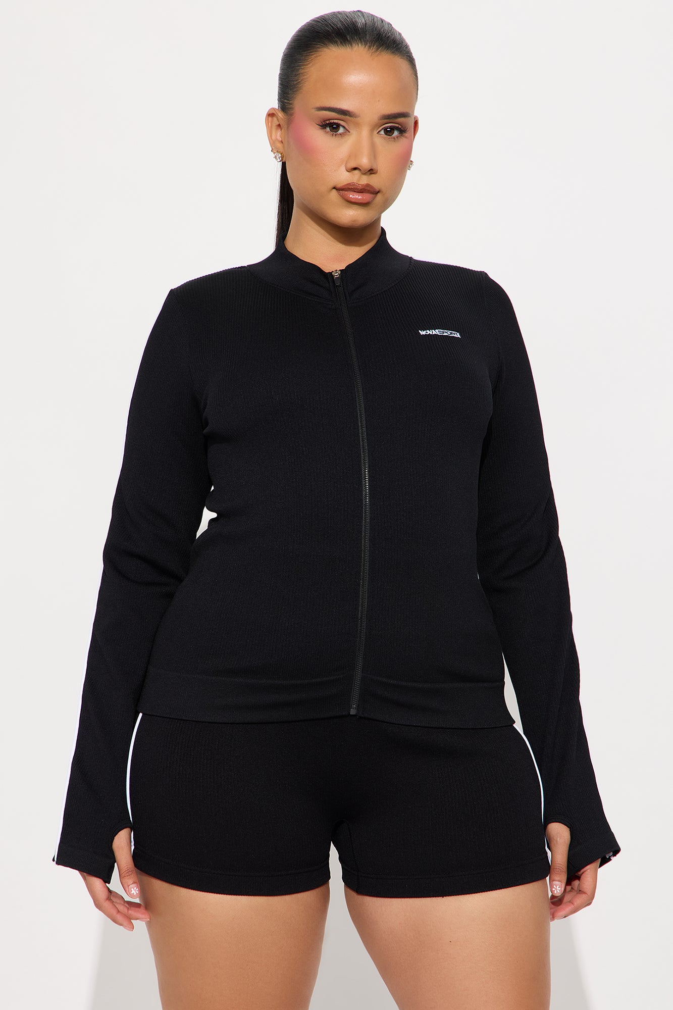 Court Cutie Effortless Seamless Active Jacket - Black - Image 5