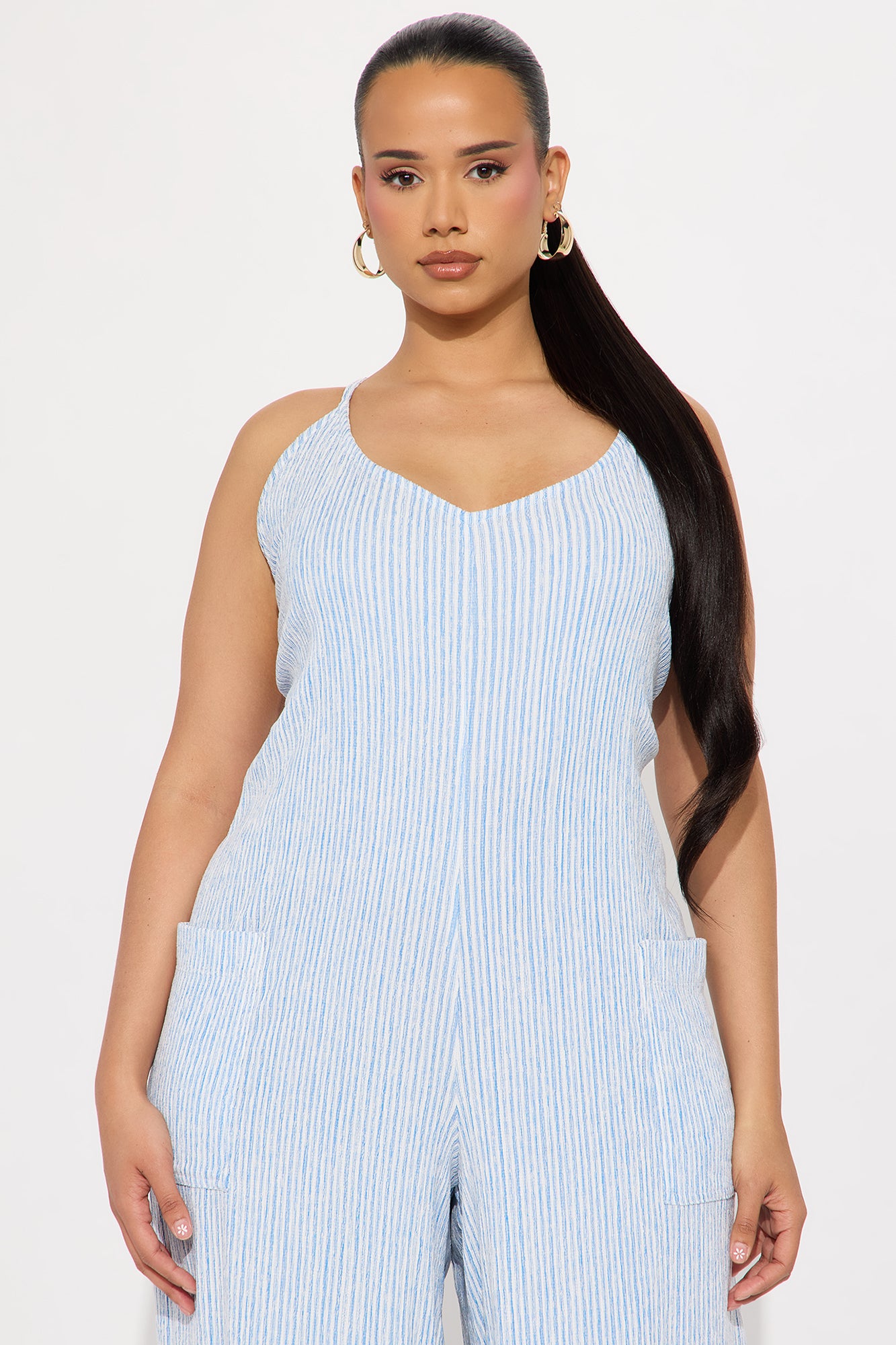 Beachside Cutie Jumpsuit - Blue/combo - Image 5