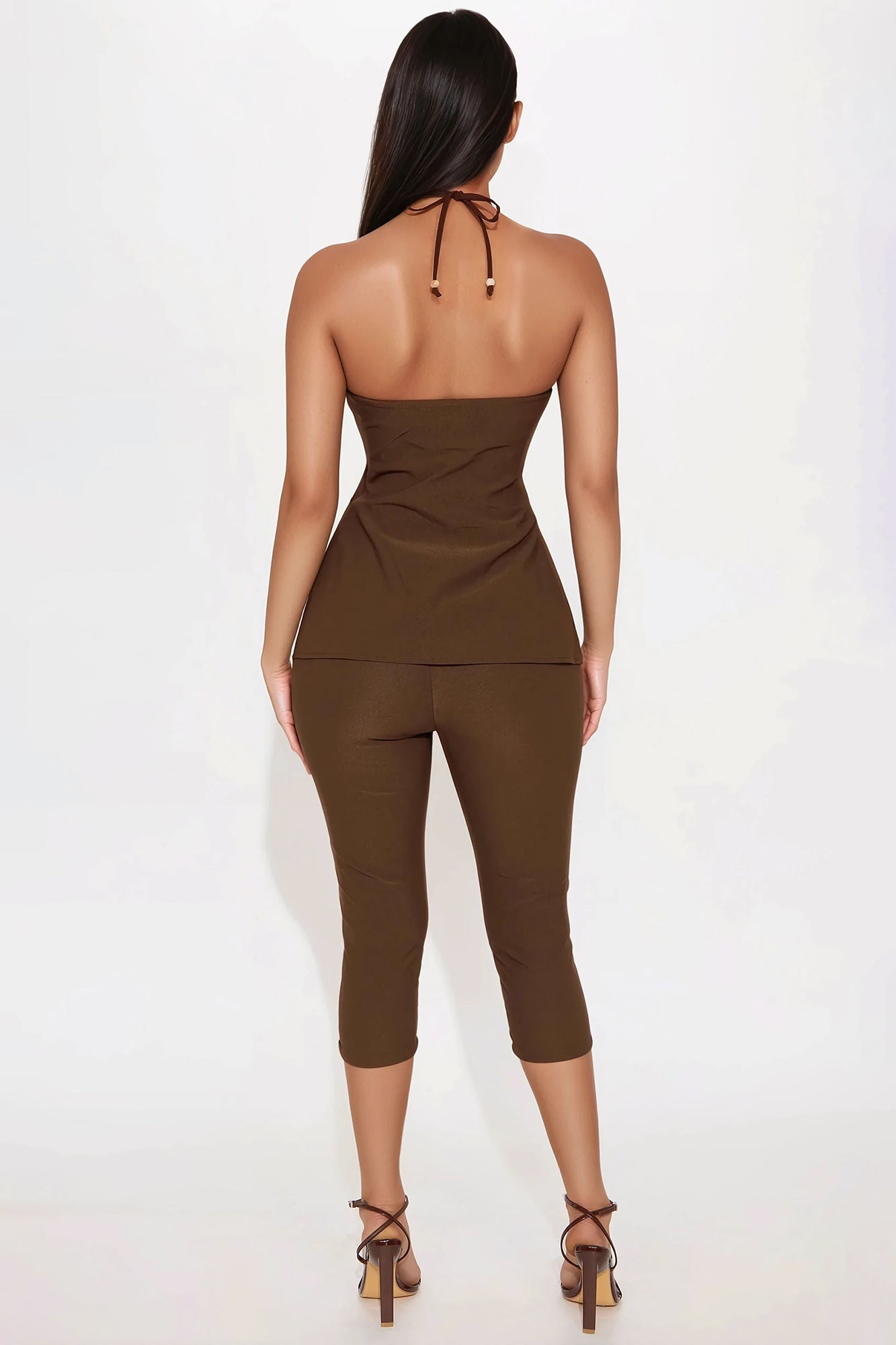 Meilani Capri Pant Set - Chocolate - Image 3
