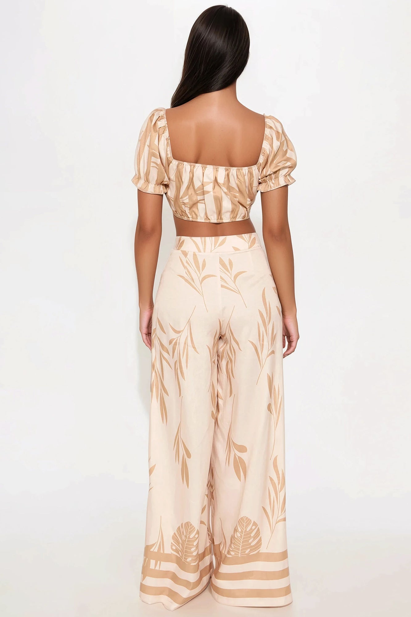 Zoey Pant Set - Taupe/combo - Image 3
