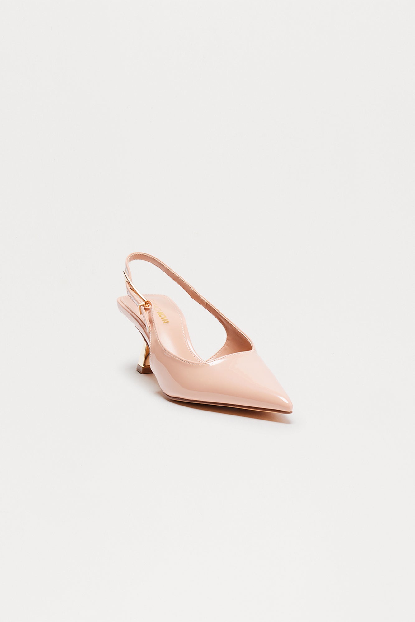 Cassandra Slingback Kitten Heels - Nude - Image 3