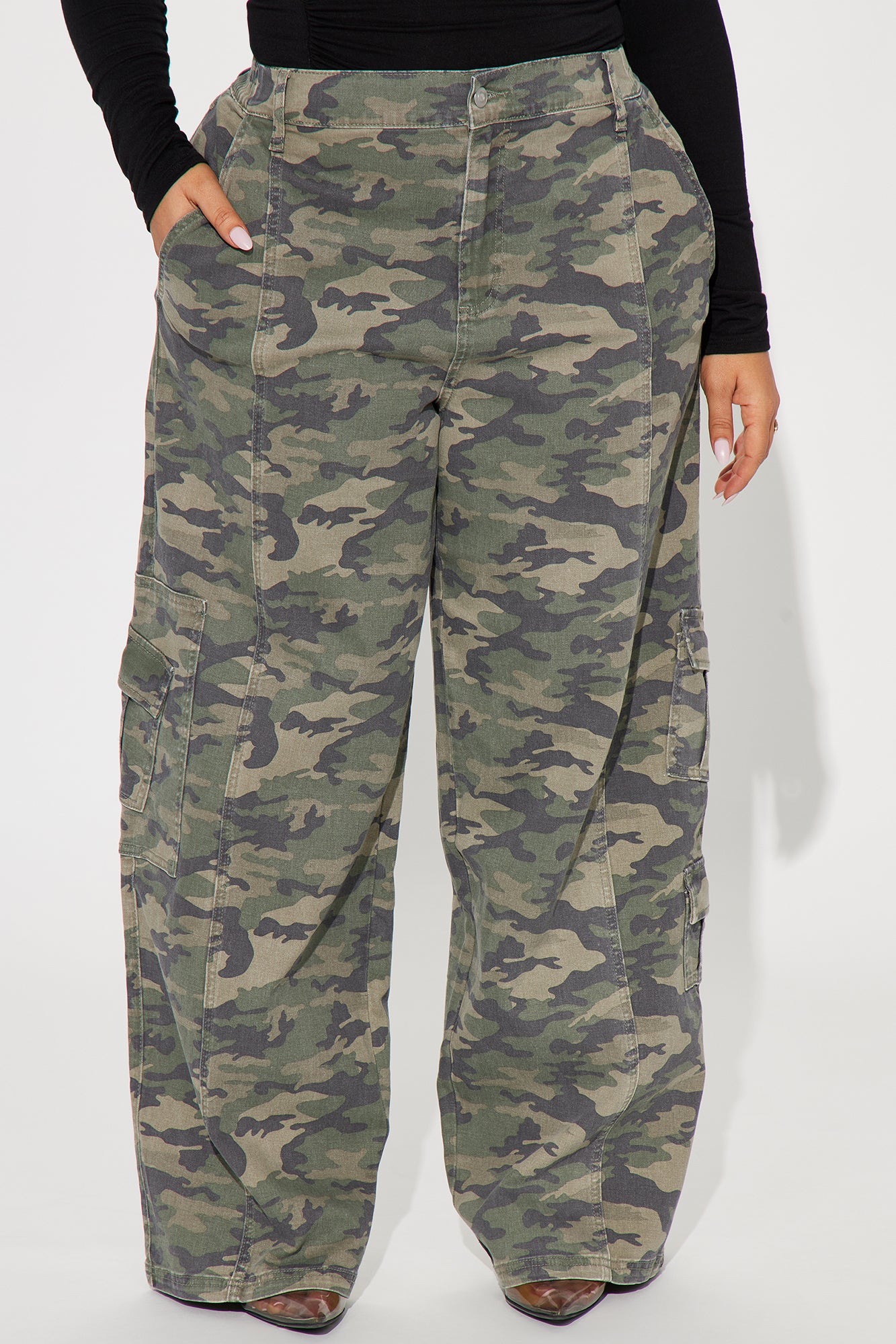 Berkely Washed Camo Cargo Pant - Olive/combo - Image 7