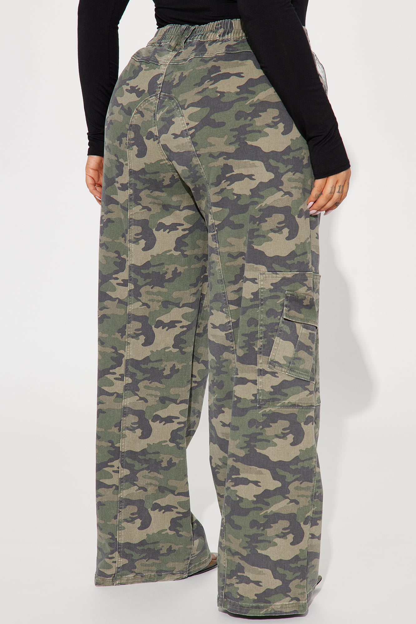 Berkely Washed Camo Cargo Pant - Olive/combo - Image 8