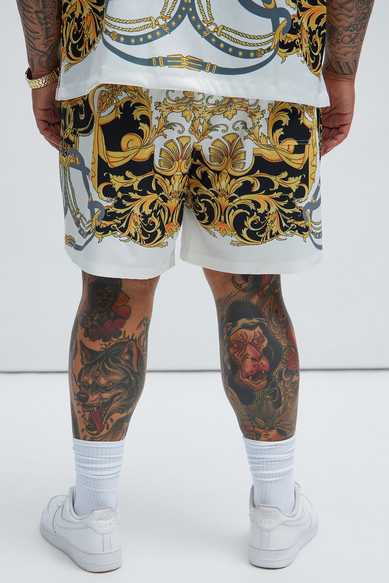 Calabria Baroque Swim Classic Trunk - Black/combo - Image 7
