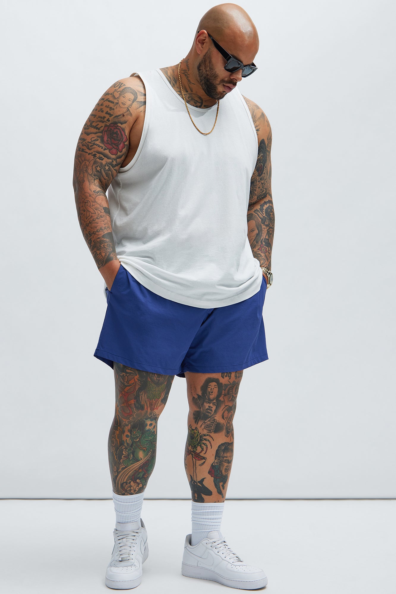 Montez Stretch Swim Trunk Mid - Navy - Image 6