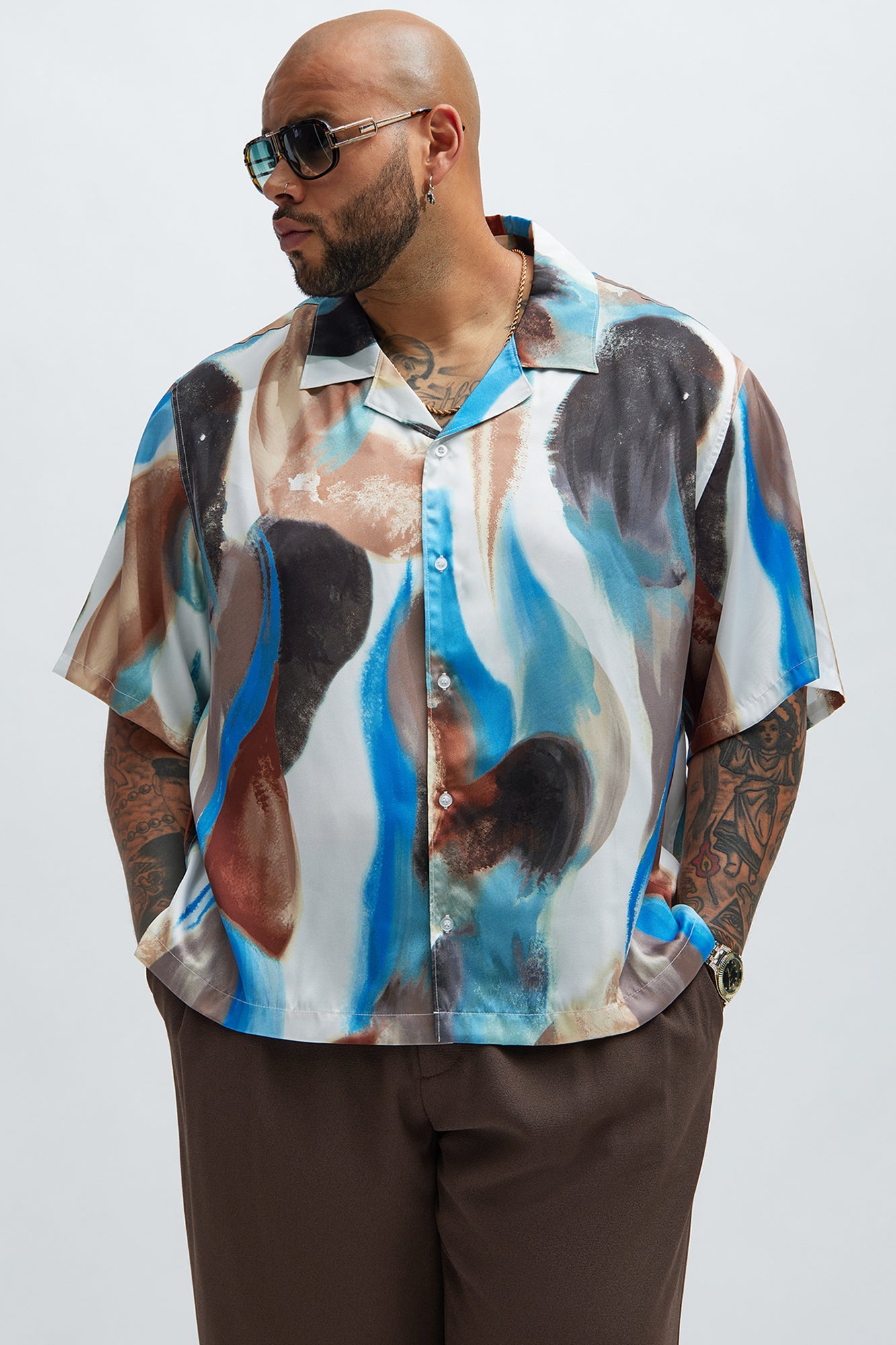 Edgehill Watercolor Shirt - Brown/combo - Image 5