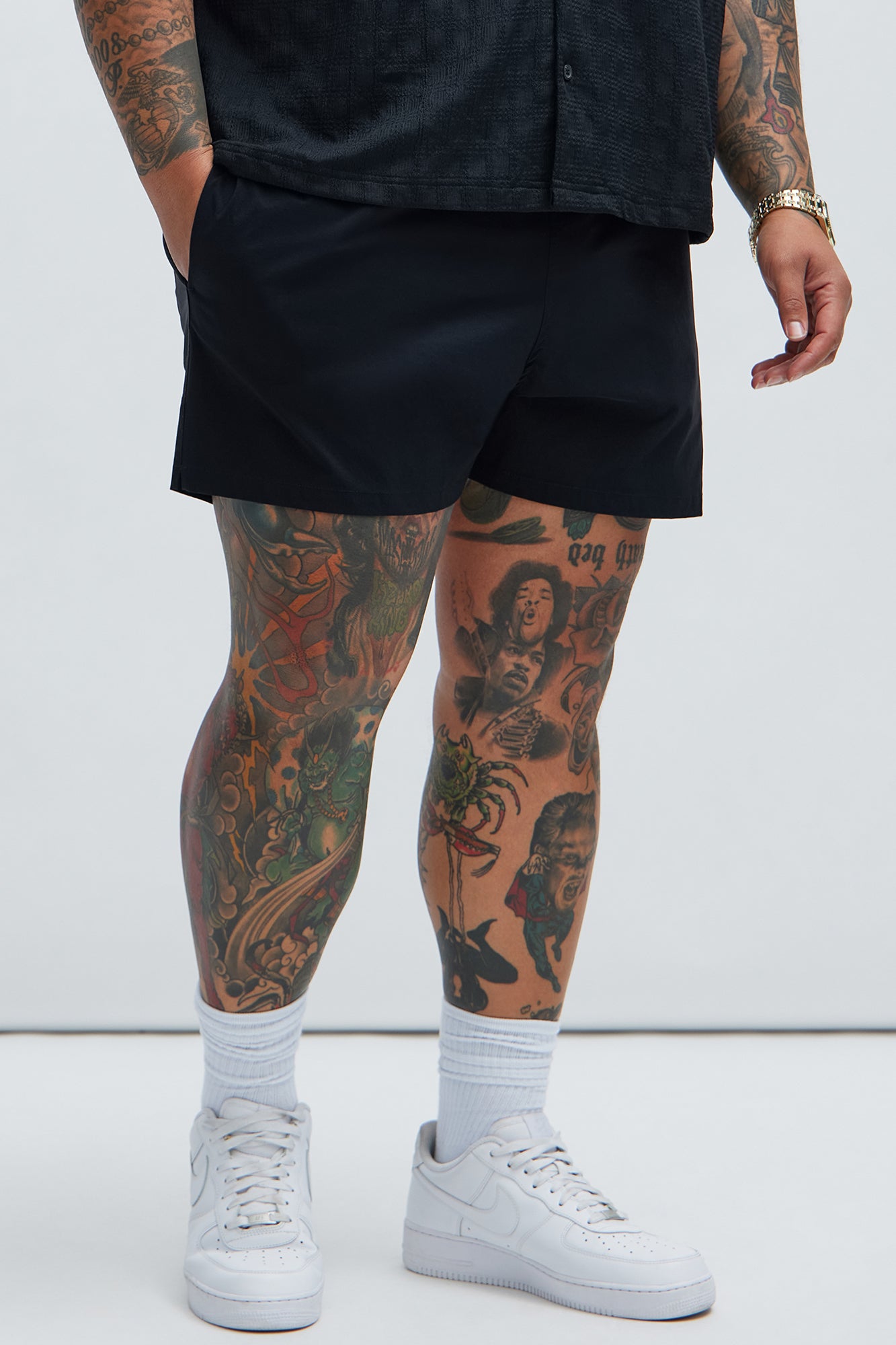 Montez Stretch Swim Trunk Short - Black - Image 5