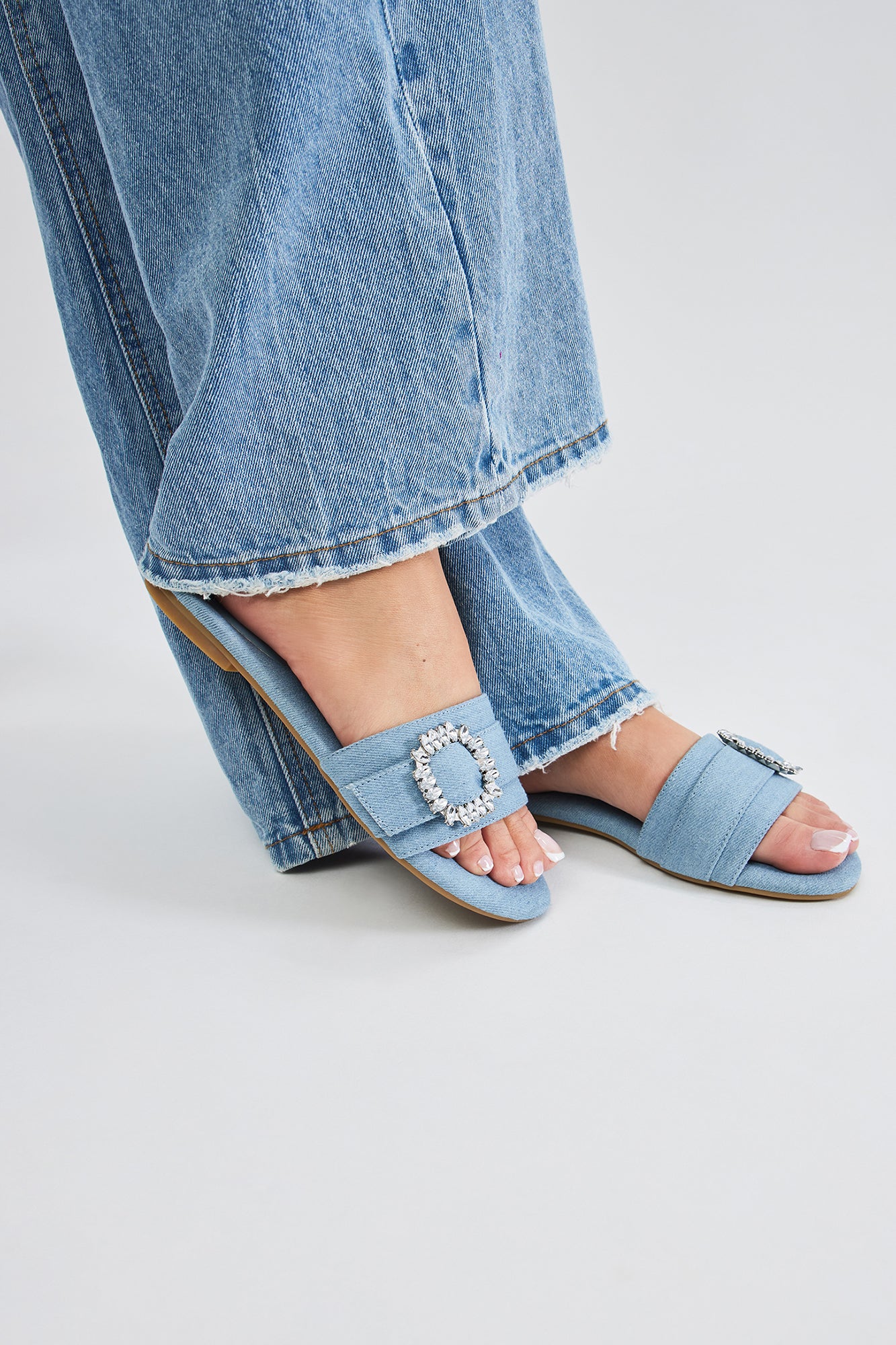 Feelin' Free Flat Sandals - Denim - Image 5